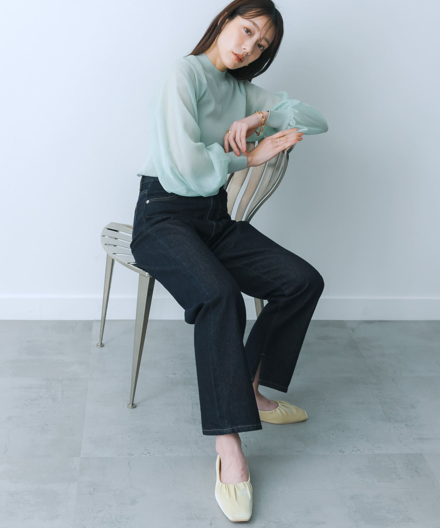 身長：159cm サイズ：one