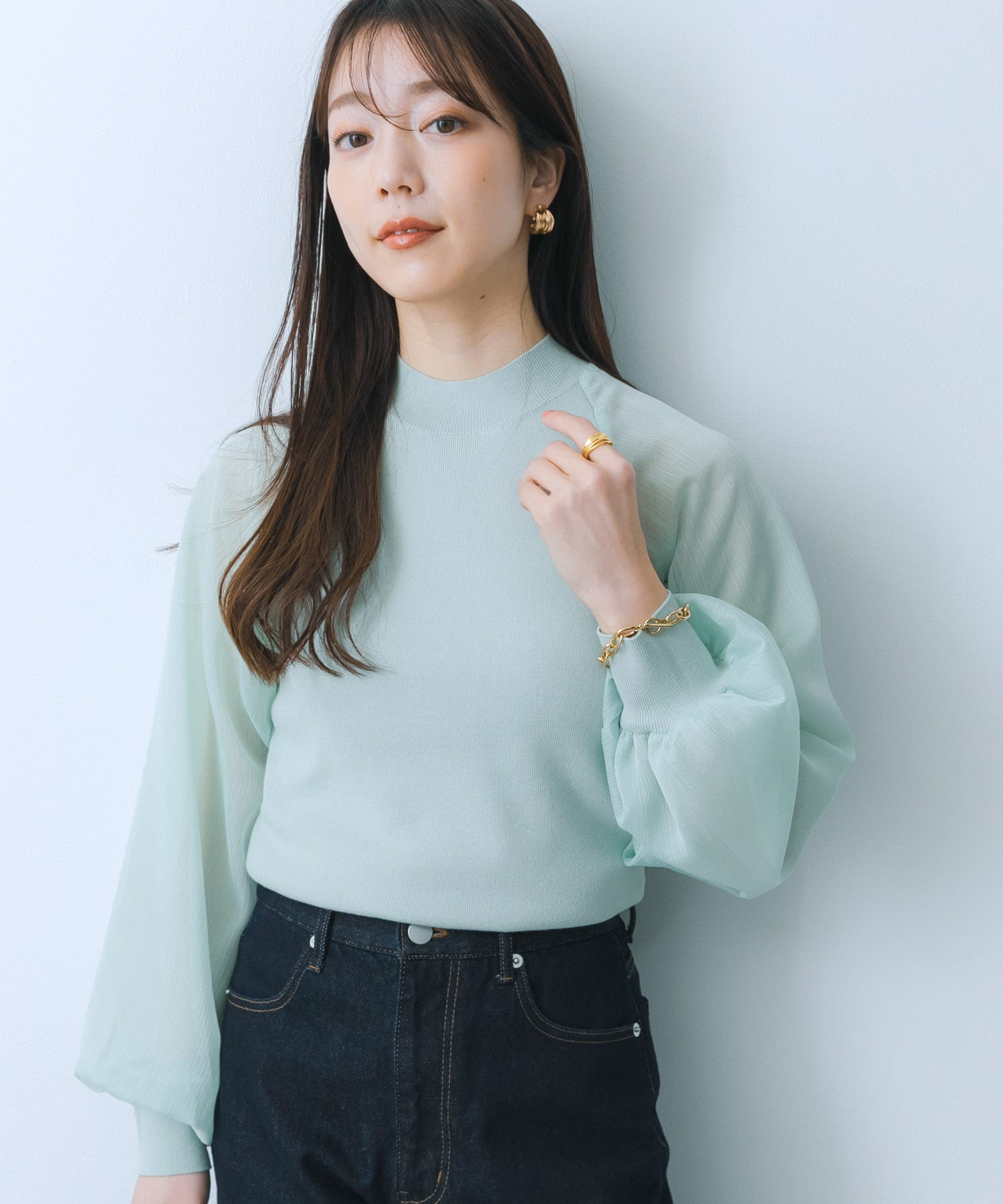 身長：159cm サイズ：one