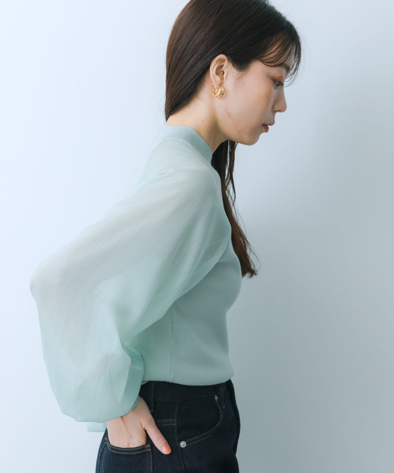 身長：159cm サイズ：one