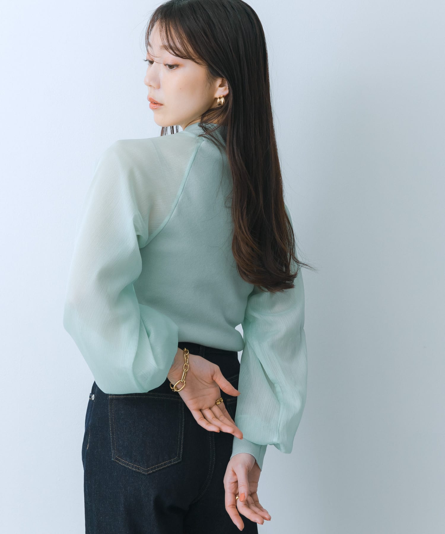 身長：159cm サイズ：one