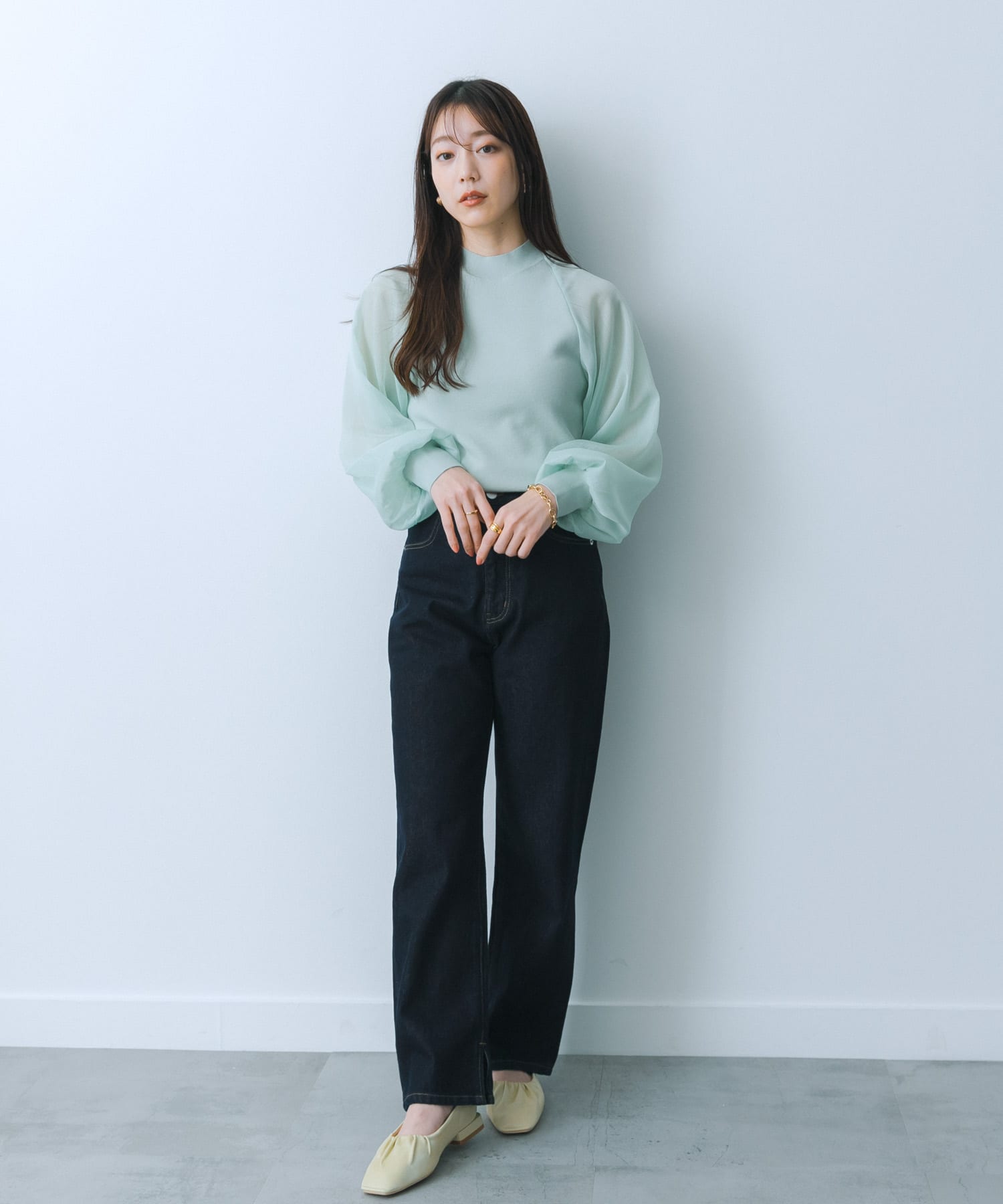 身長：159cm サイズ：one