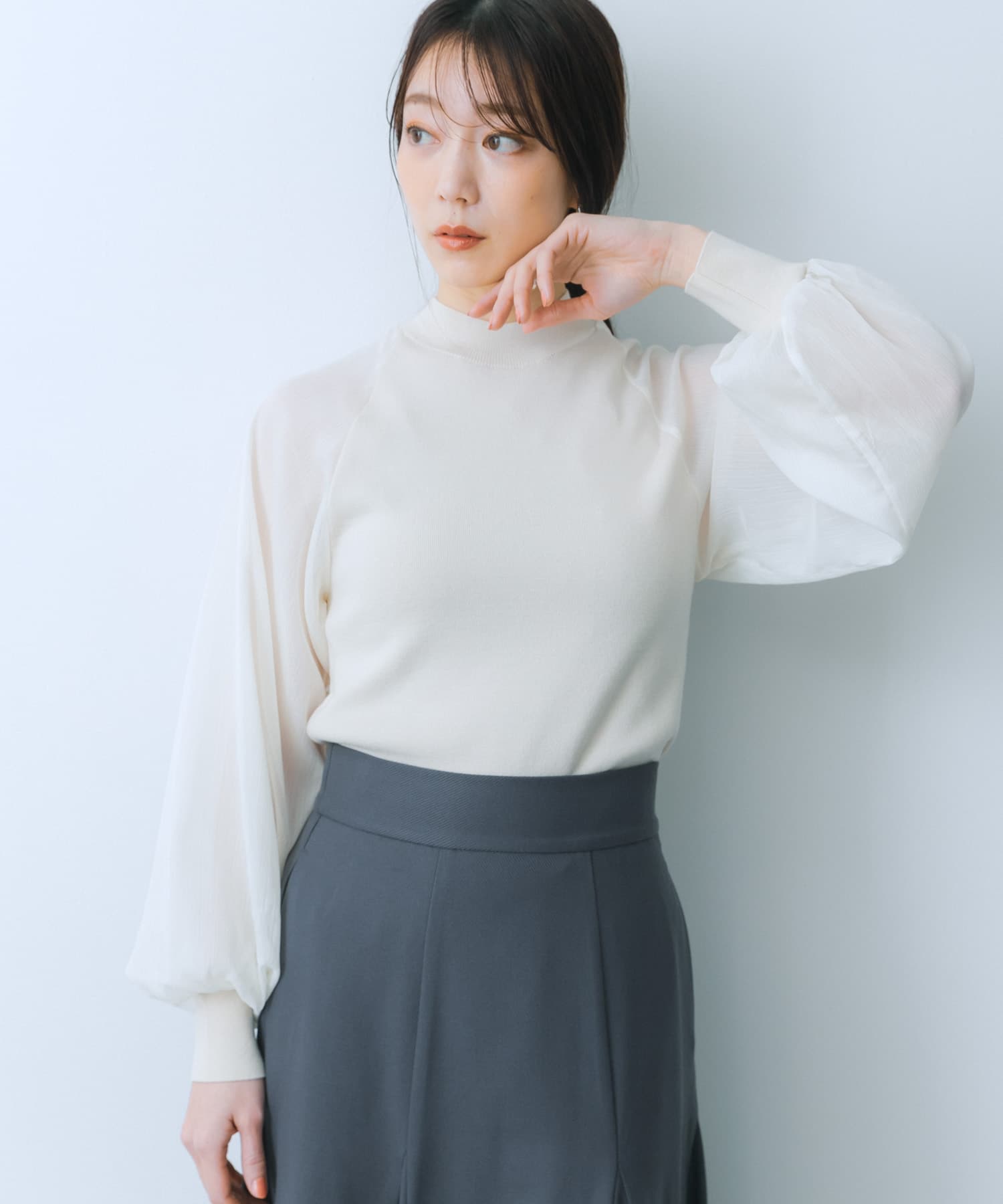 身長：159cm サイズ：one