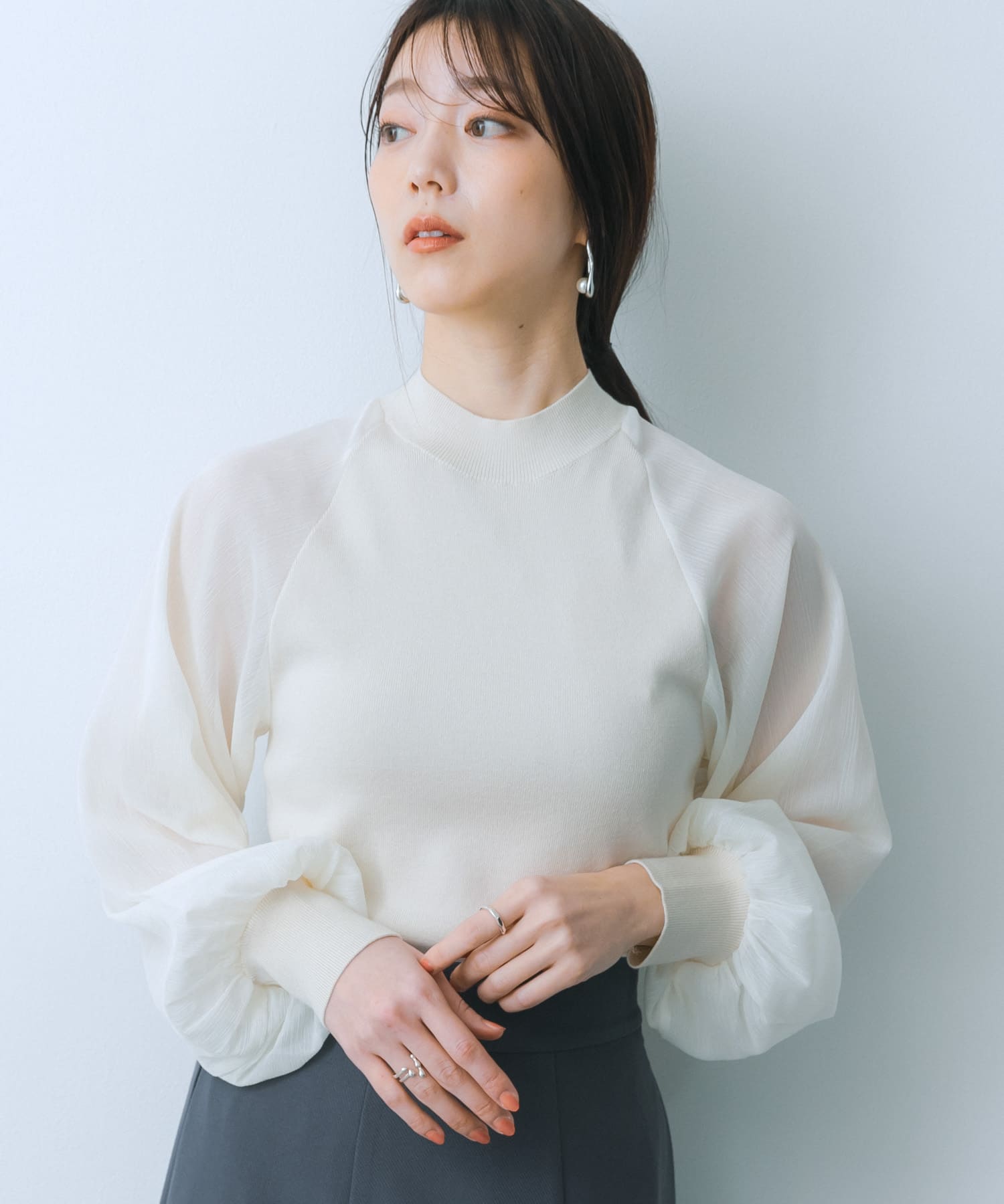 身長：159cm サイズ：one