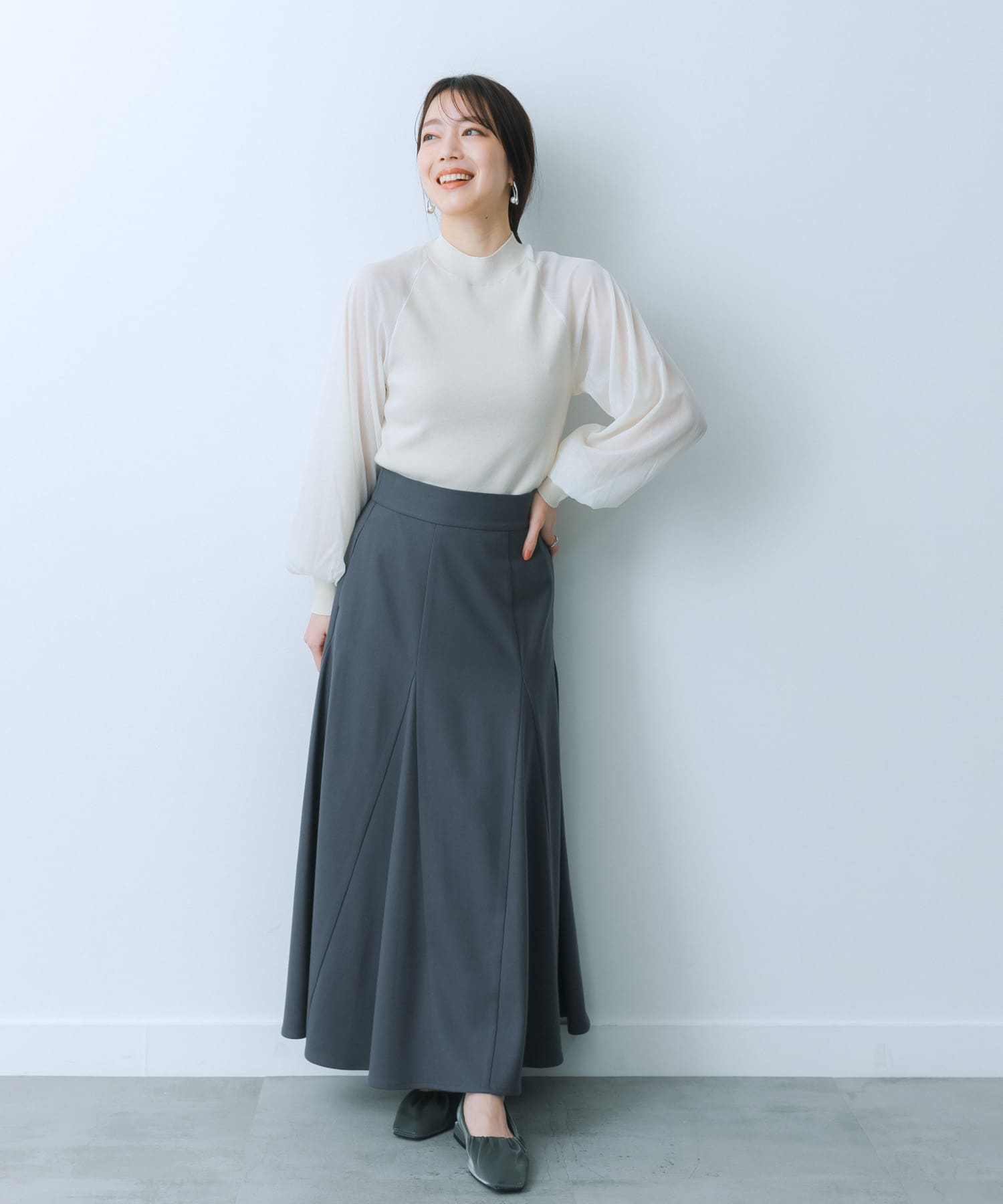 身長：159cm サイズ：one