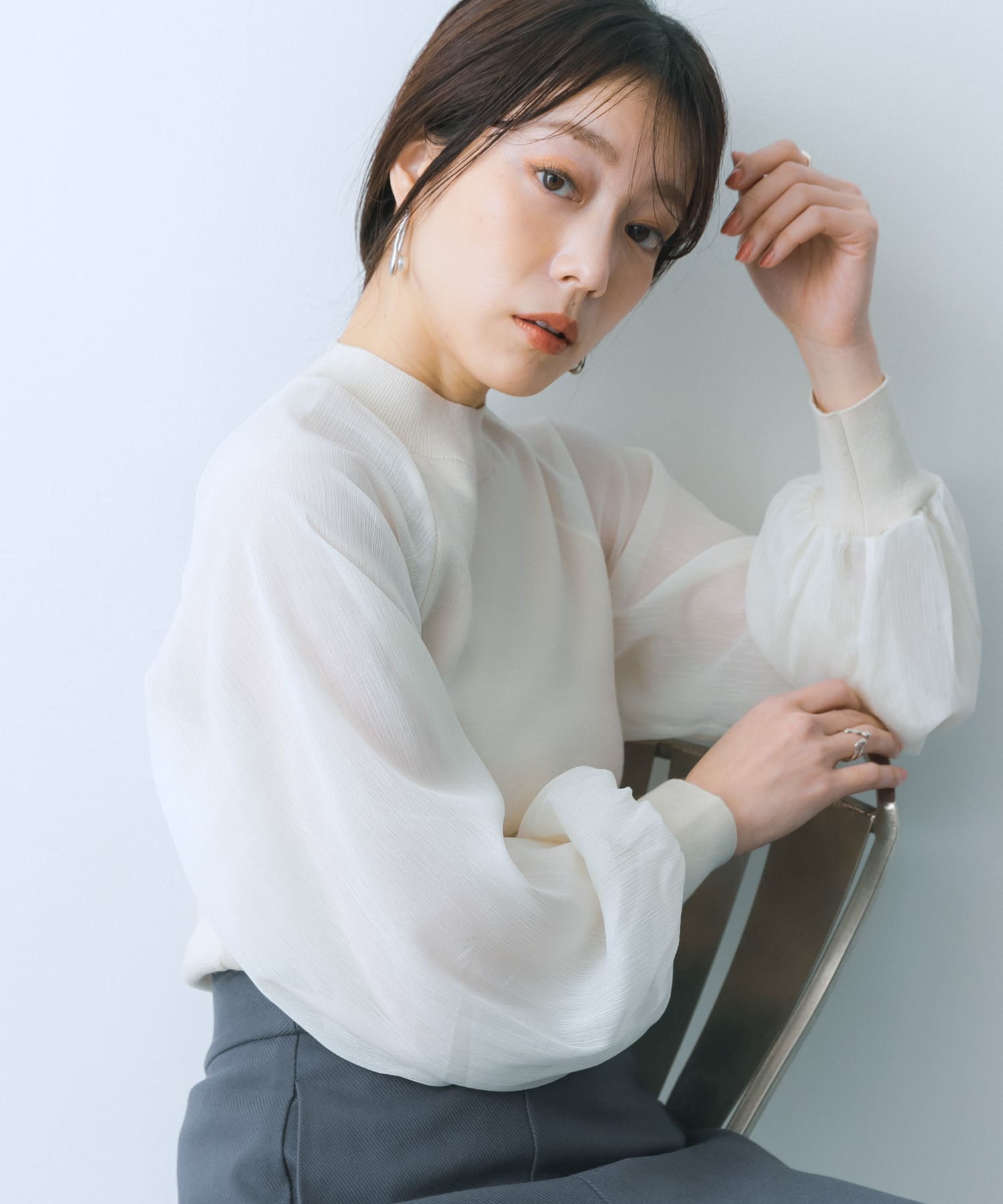 身長：159cm サイズ：one