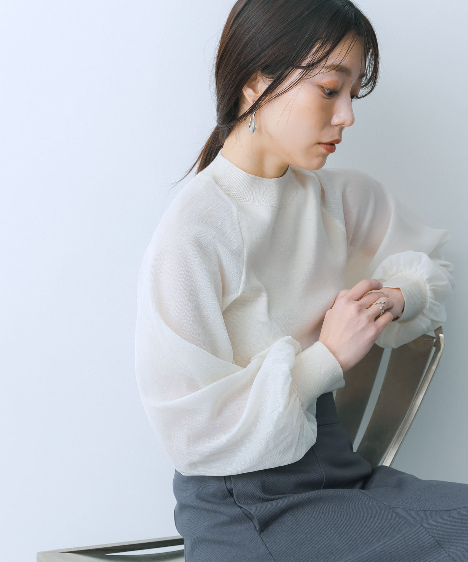 身長：159cm サイズ：one