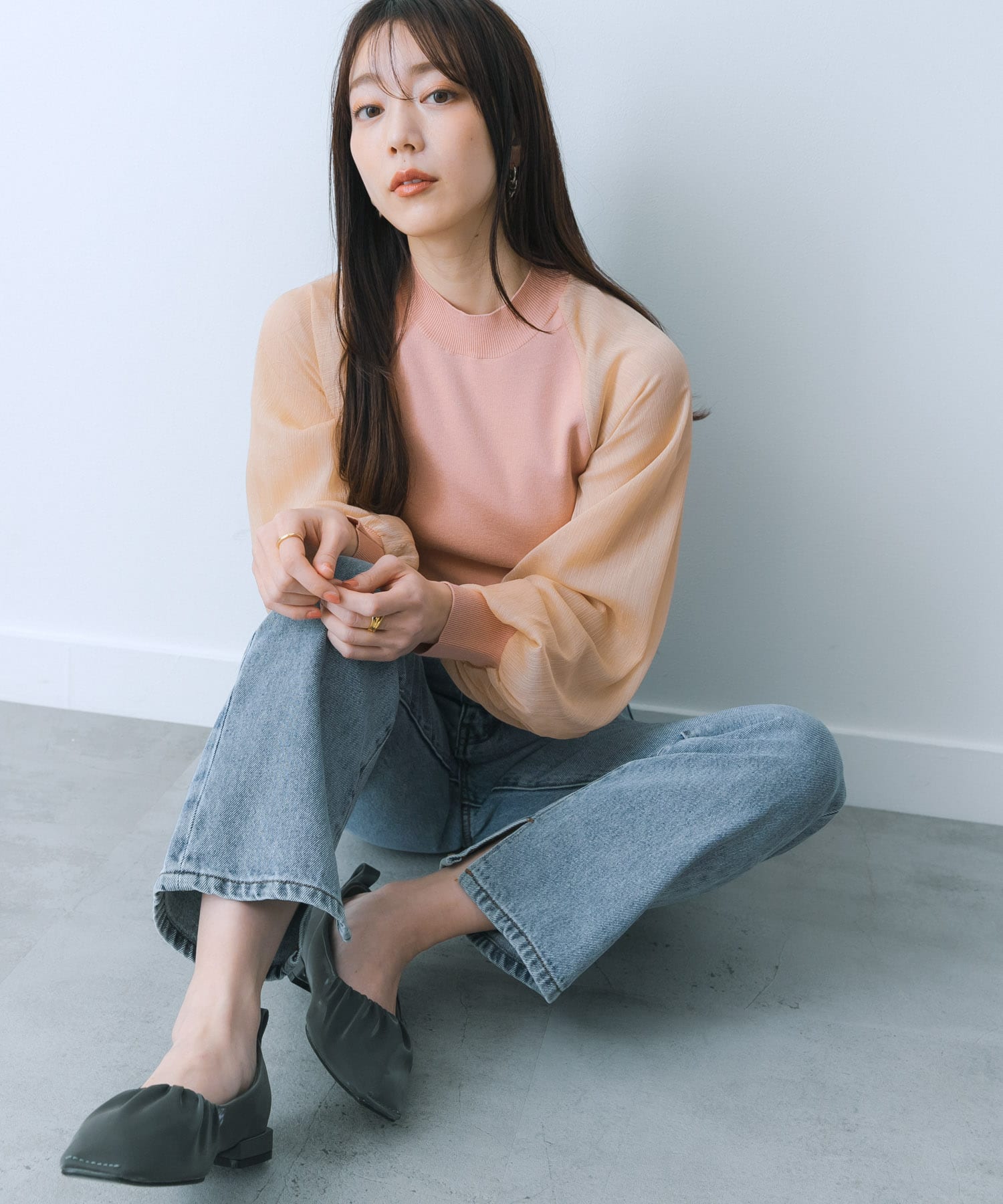 身長：159cm サイズ：one