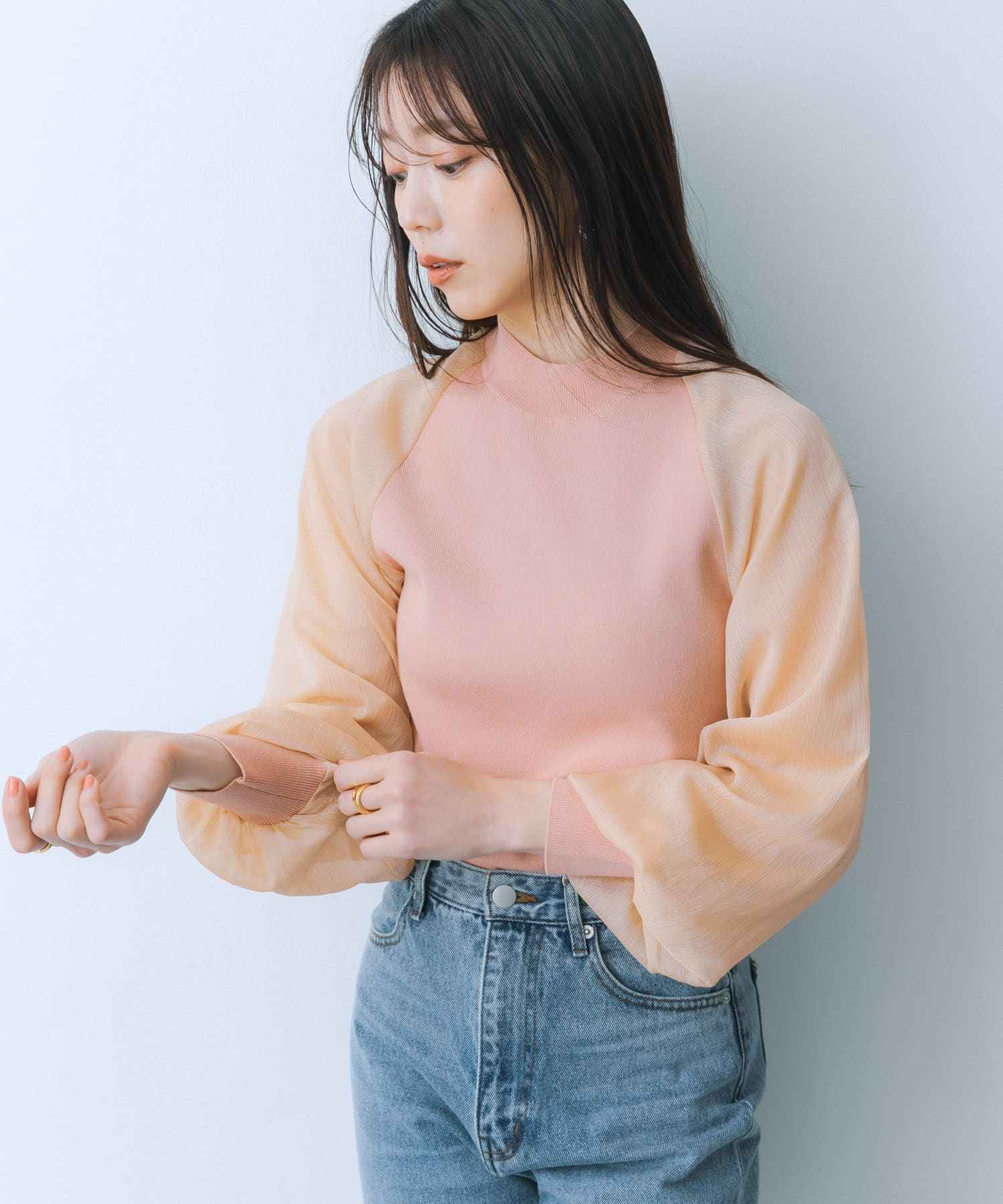 身長：159cm サイズ：one