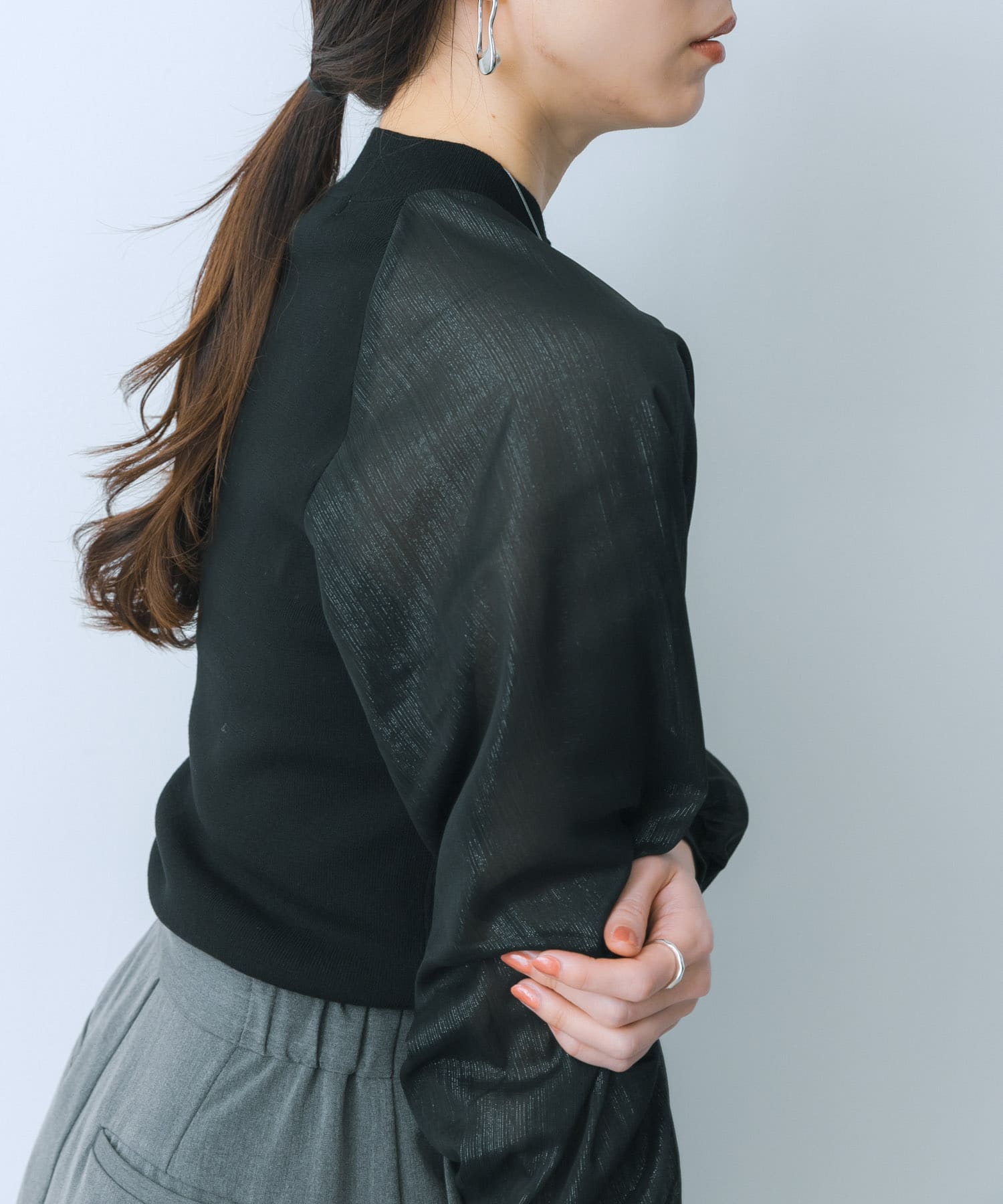 身長：159cm サイズ：one