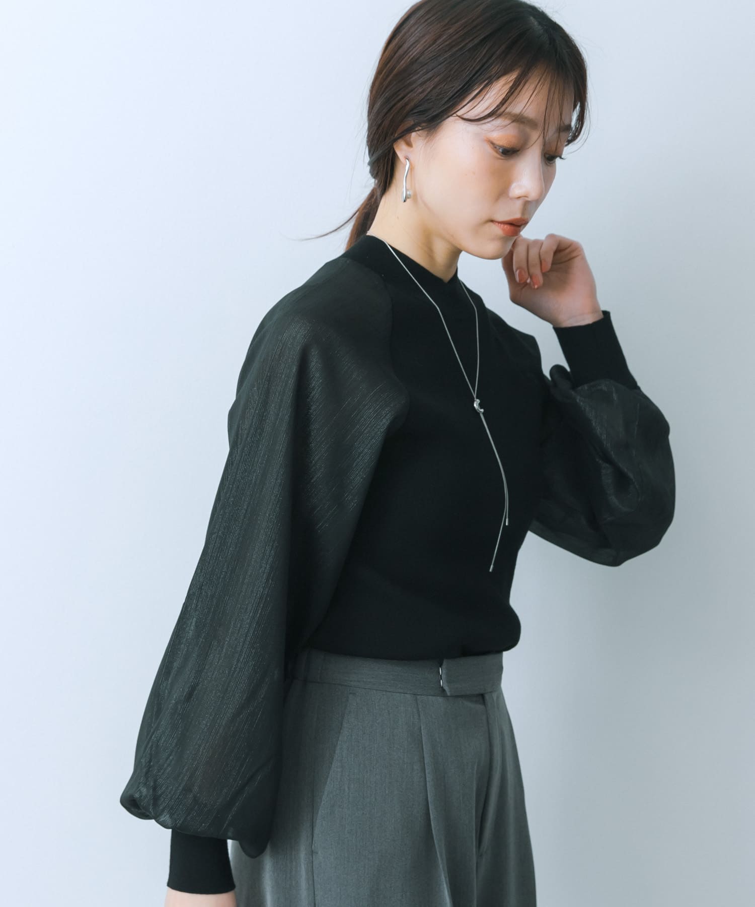 身長：159cm サイズ：one