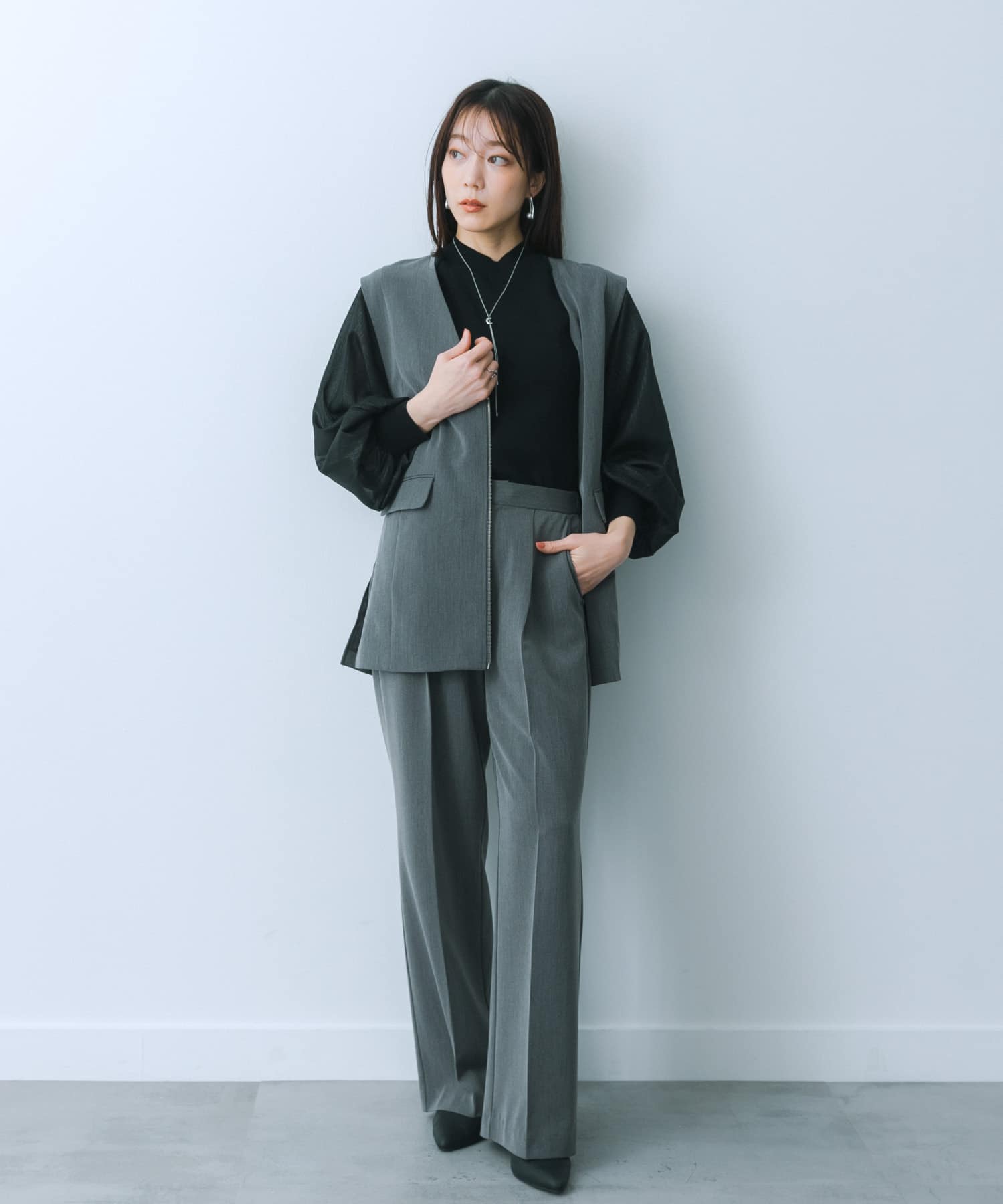 身長：159cm サイズ：one