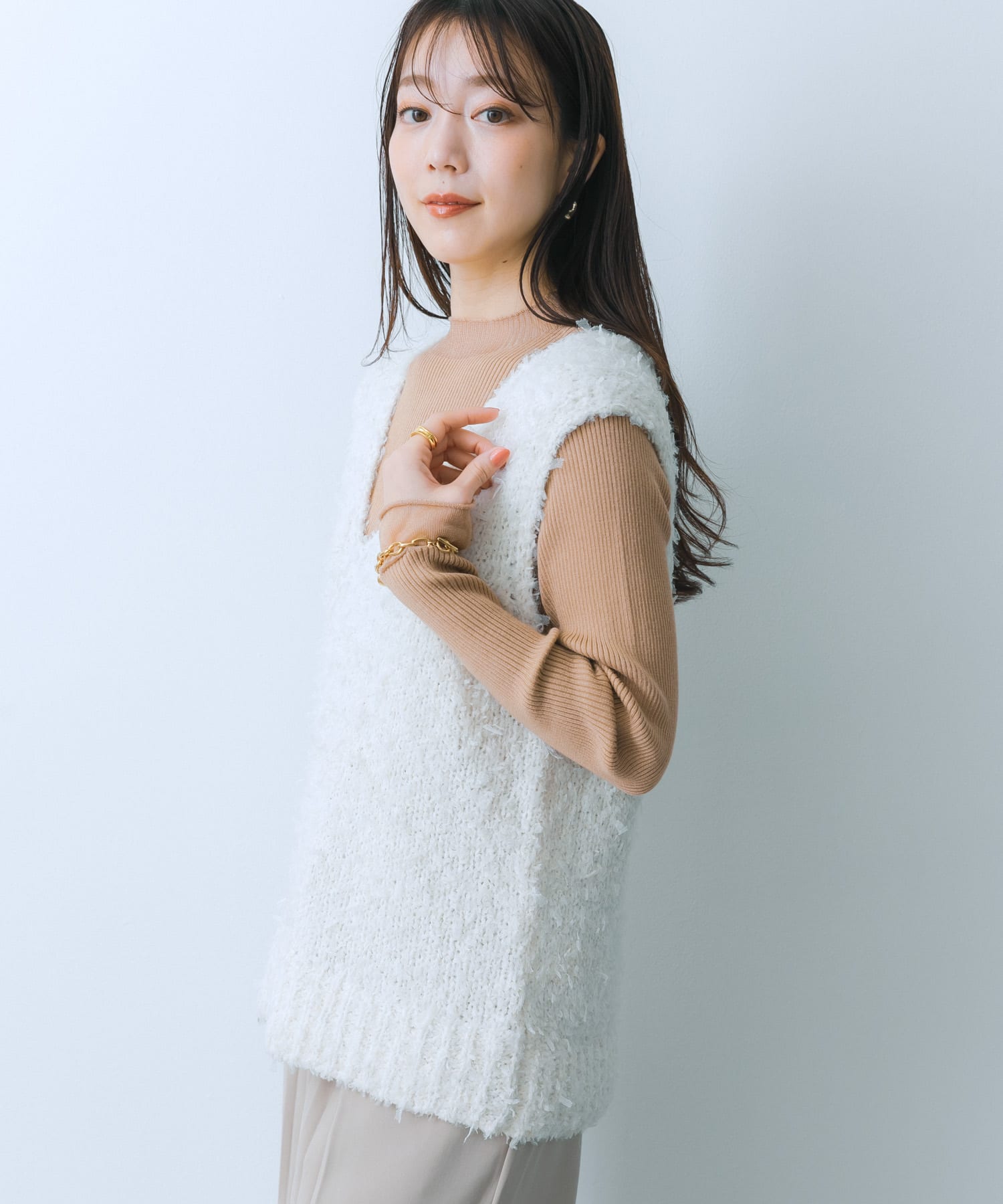 身長：159cm サイズ：one