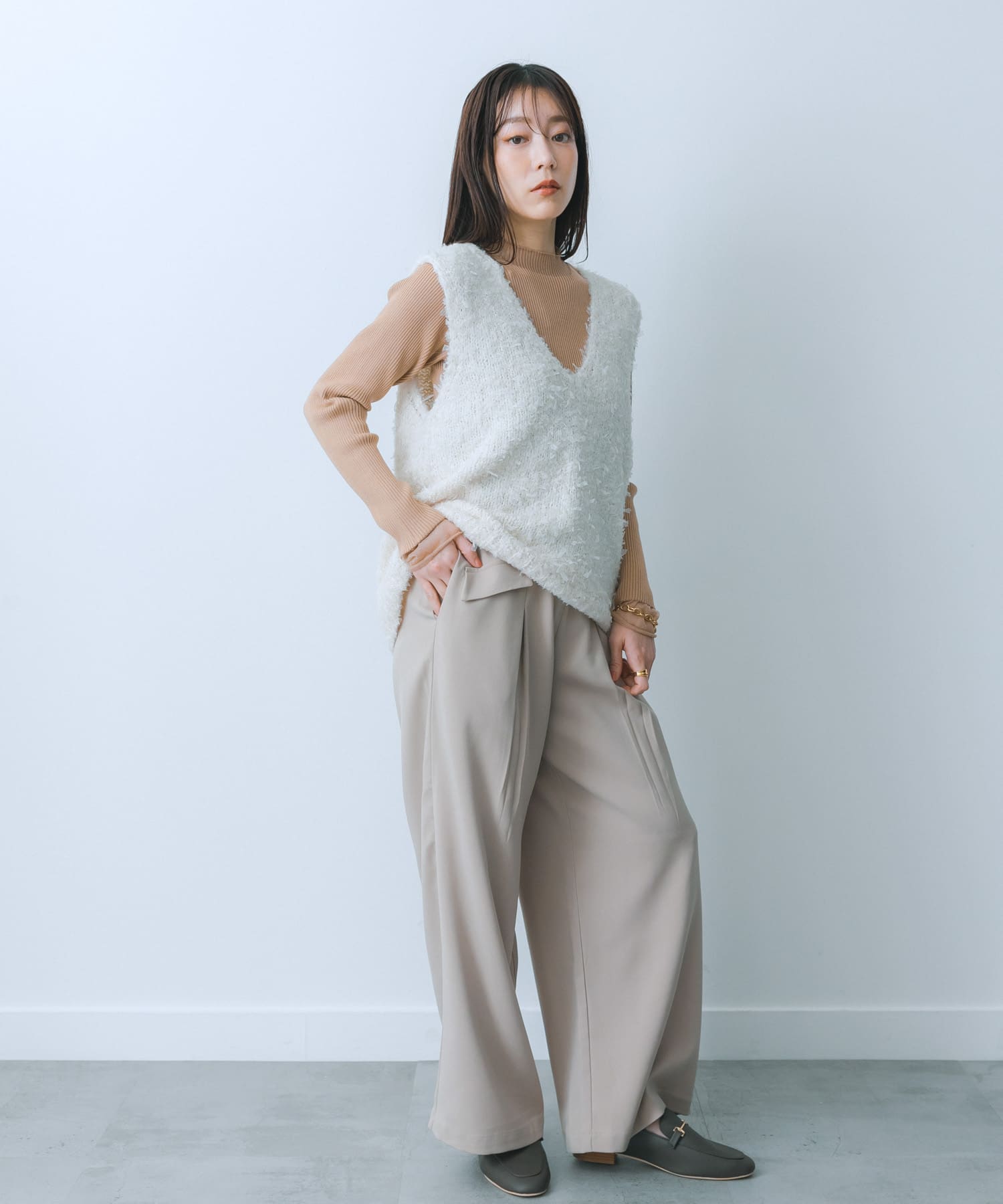 身長：159cm サイズ：one