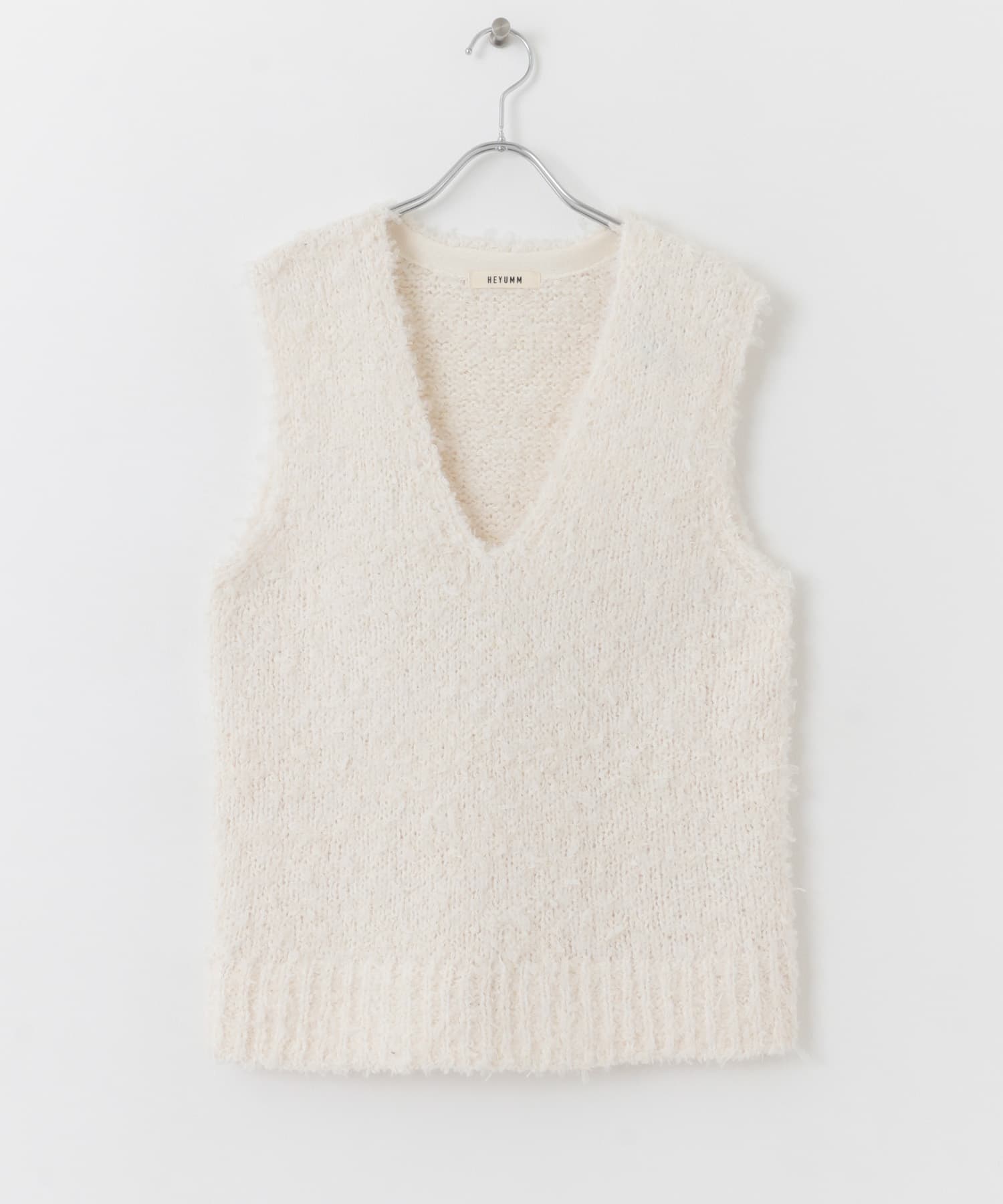 チュールテープニットベスト IVORY one