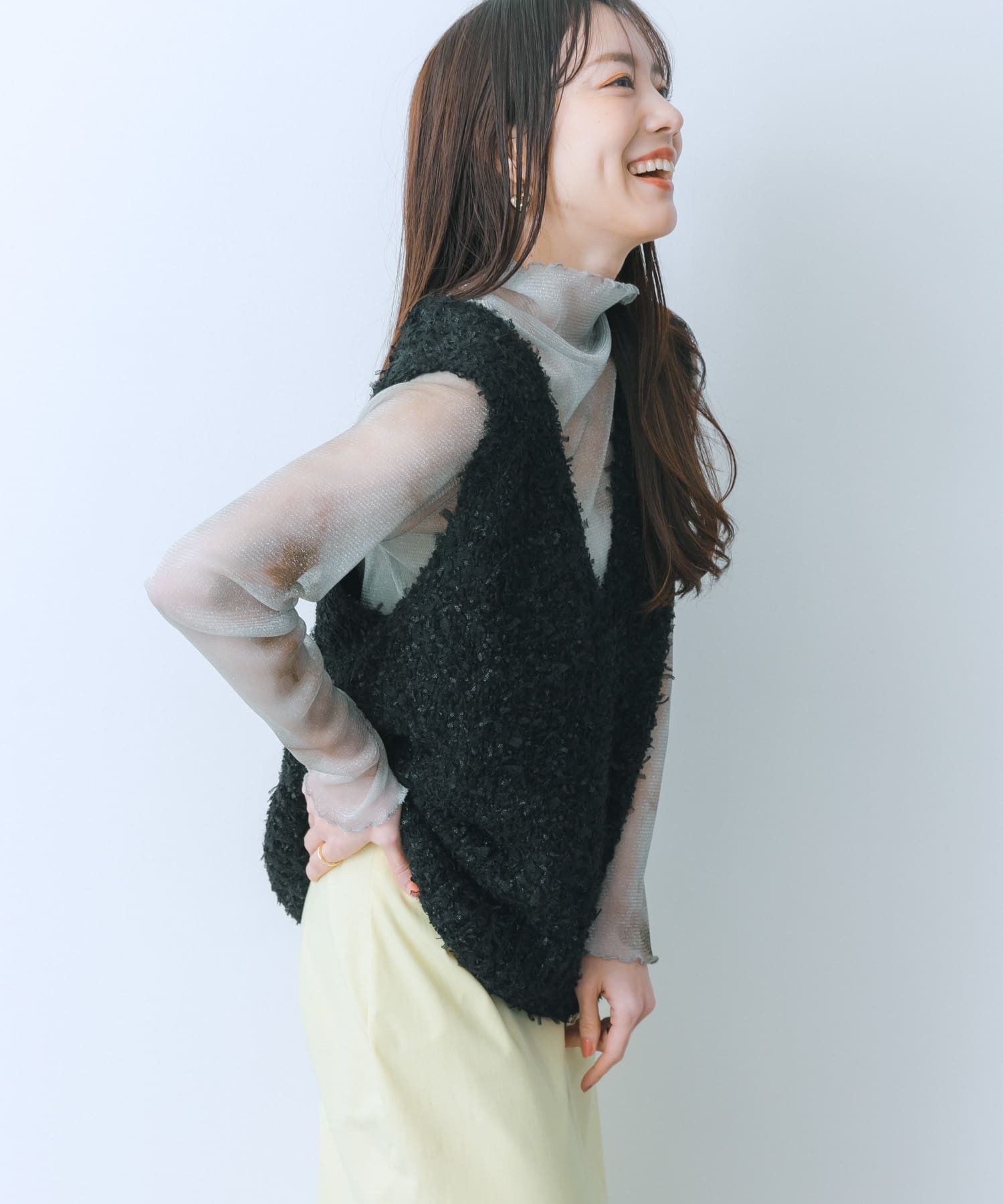 身長：159cm サイズ：one