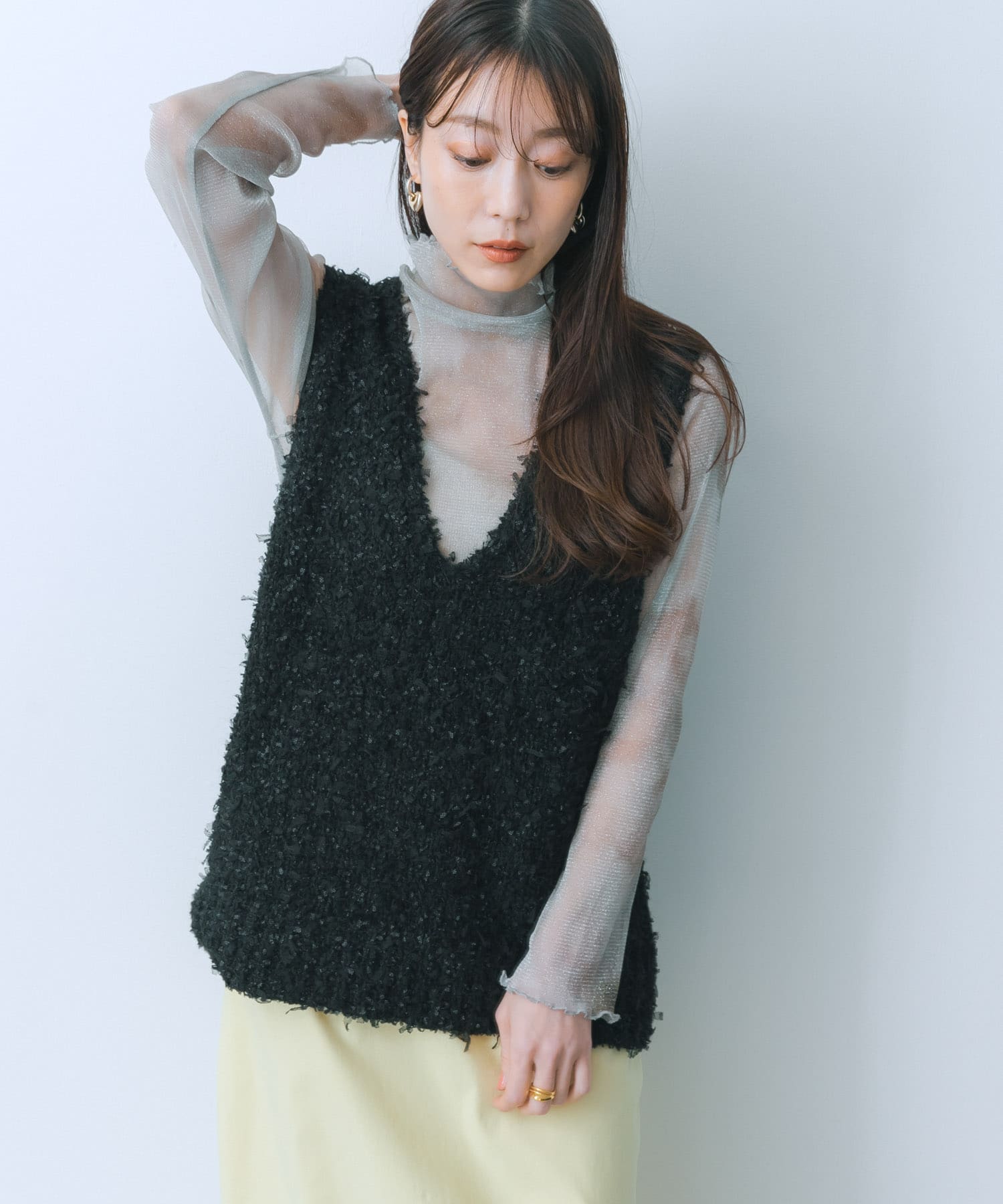 身長：159cm サイズ：one