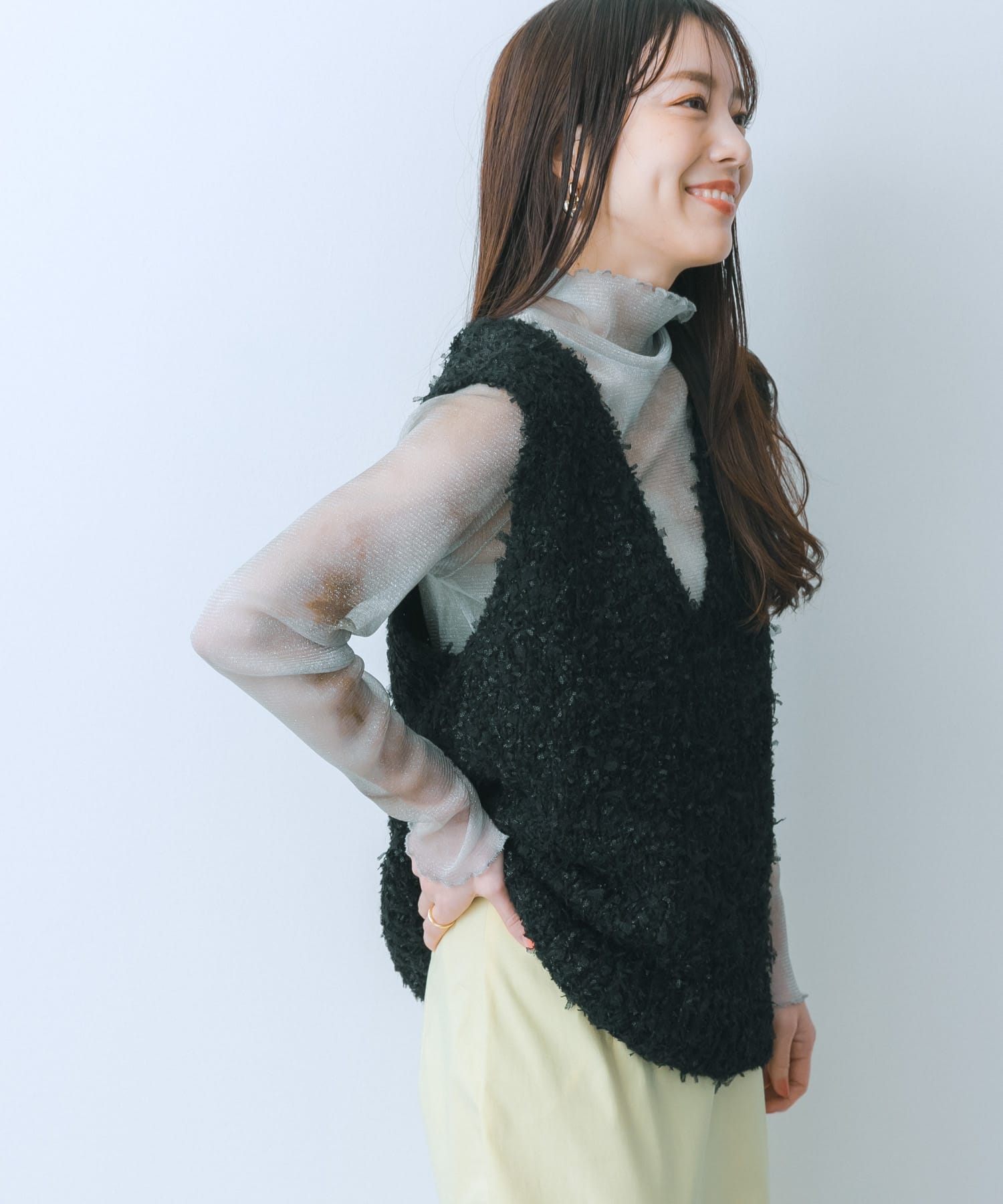 身長：159cm サイズ：one
