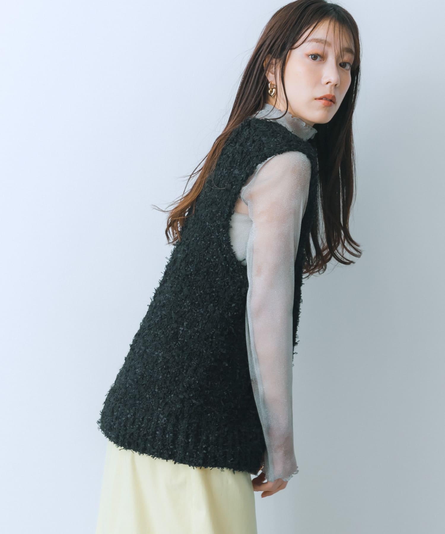 身長：159cm サイズ：one