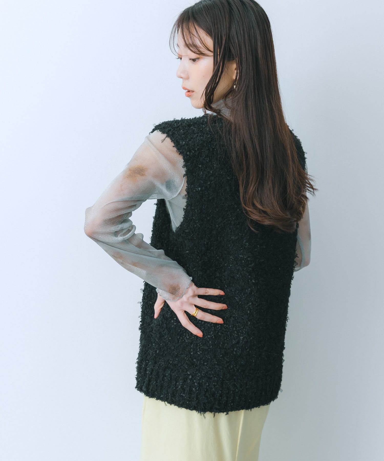 身長：159cm サイズ：one