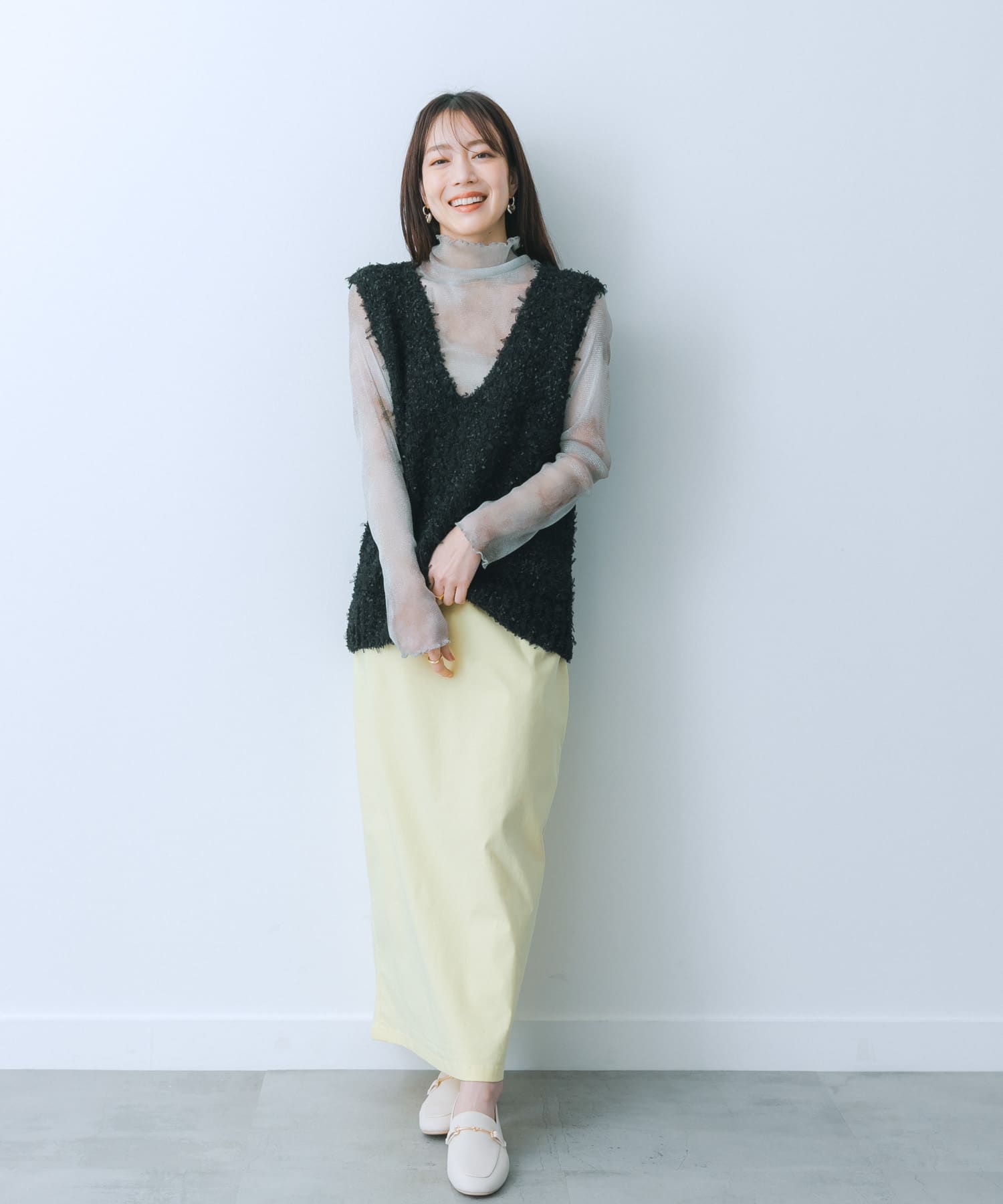 身長：159cm サイズ：one