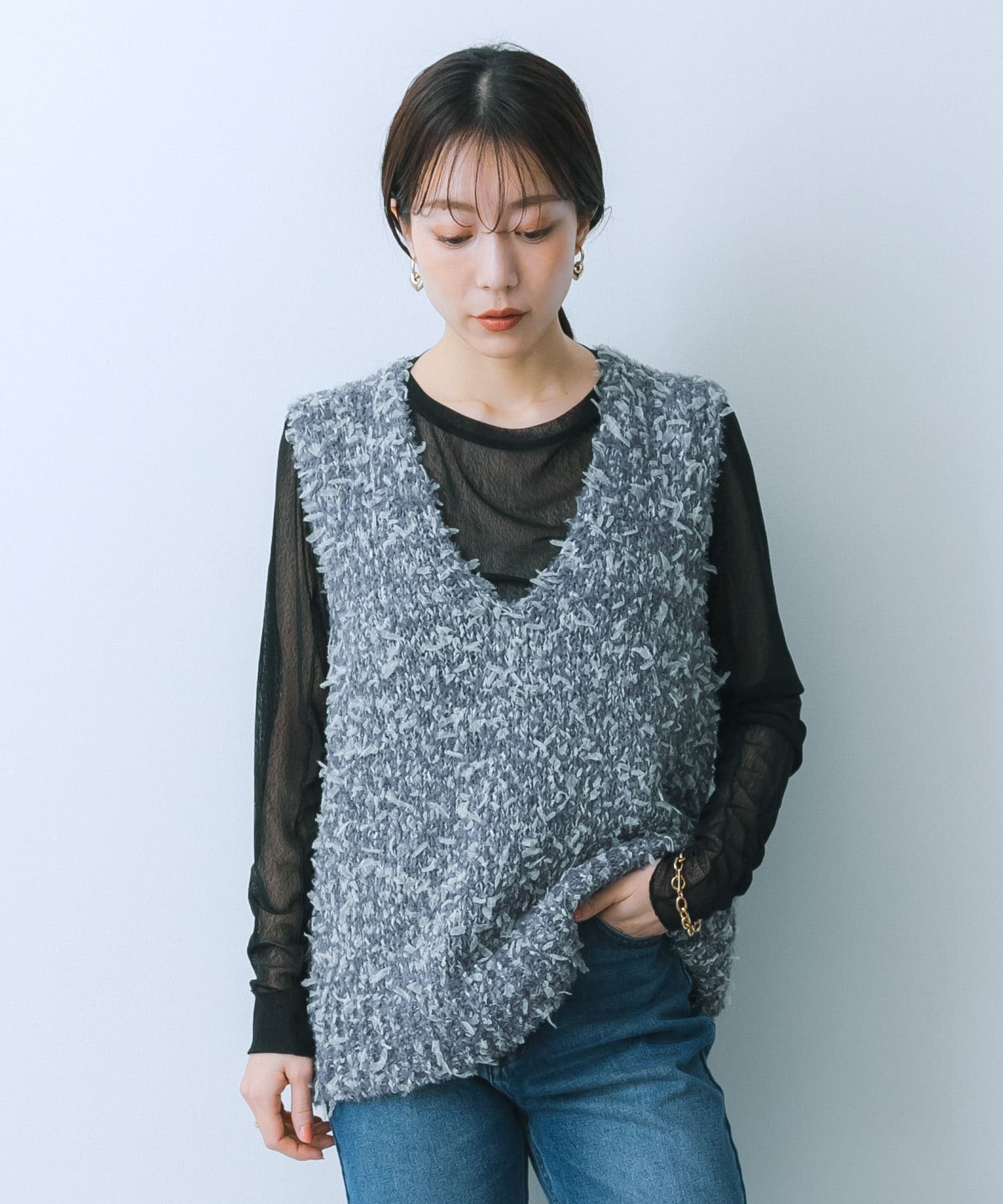 身長：159cm サイズ：one