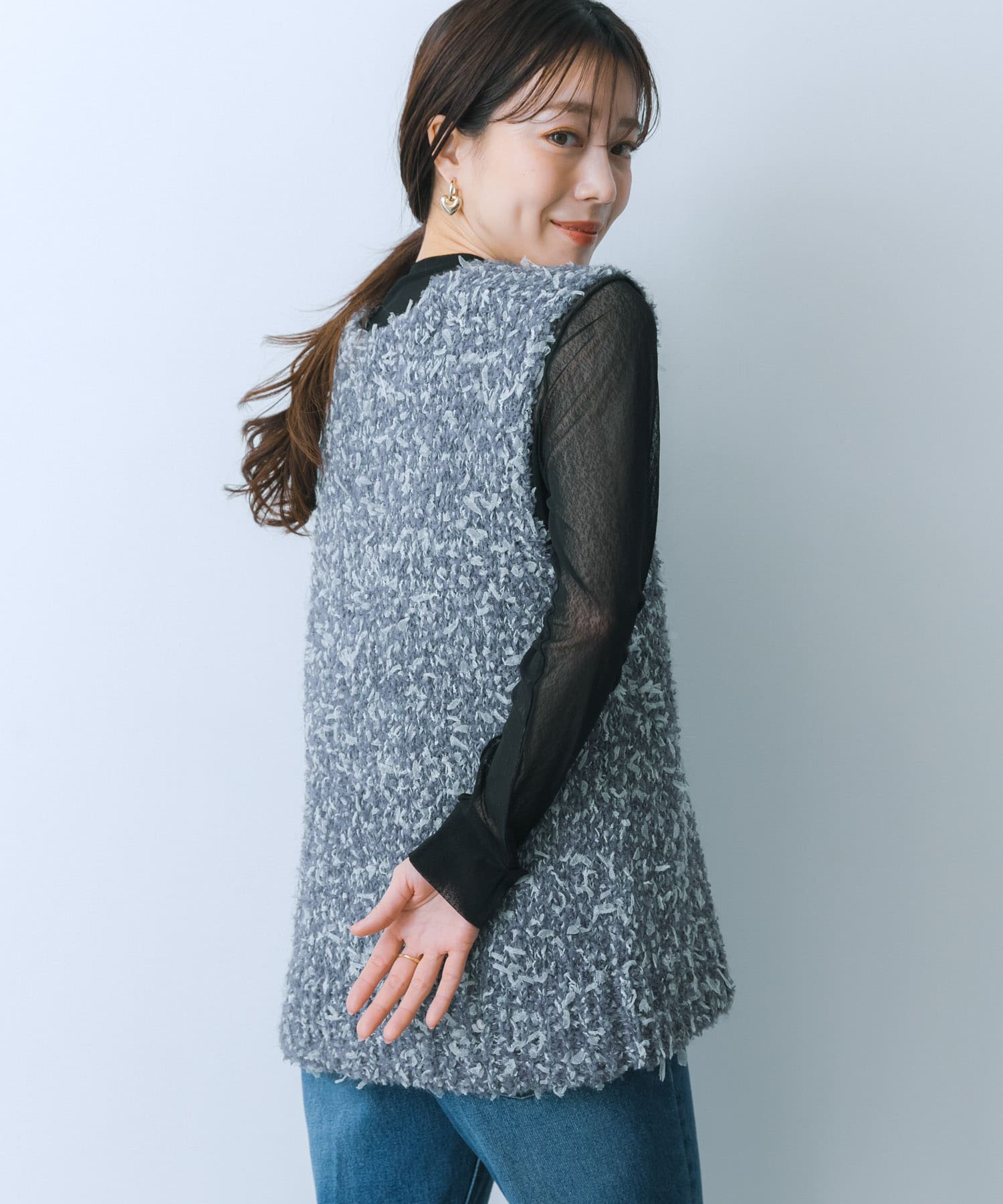 身長：159cm サイズ：one