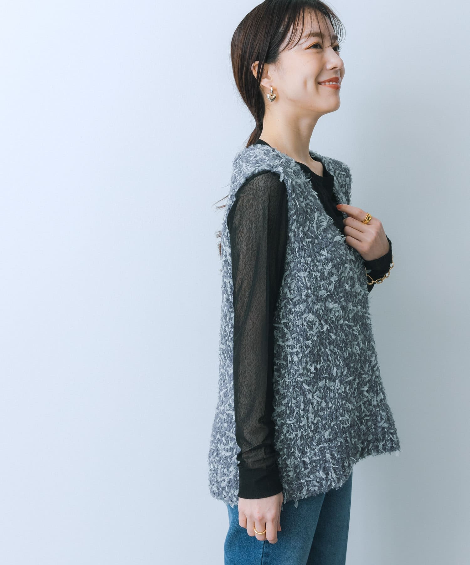 身長：159cm サイズ：one
