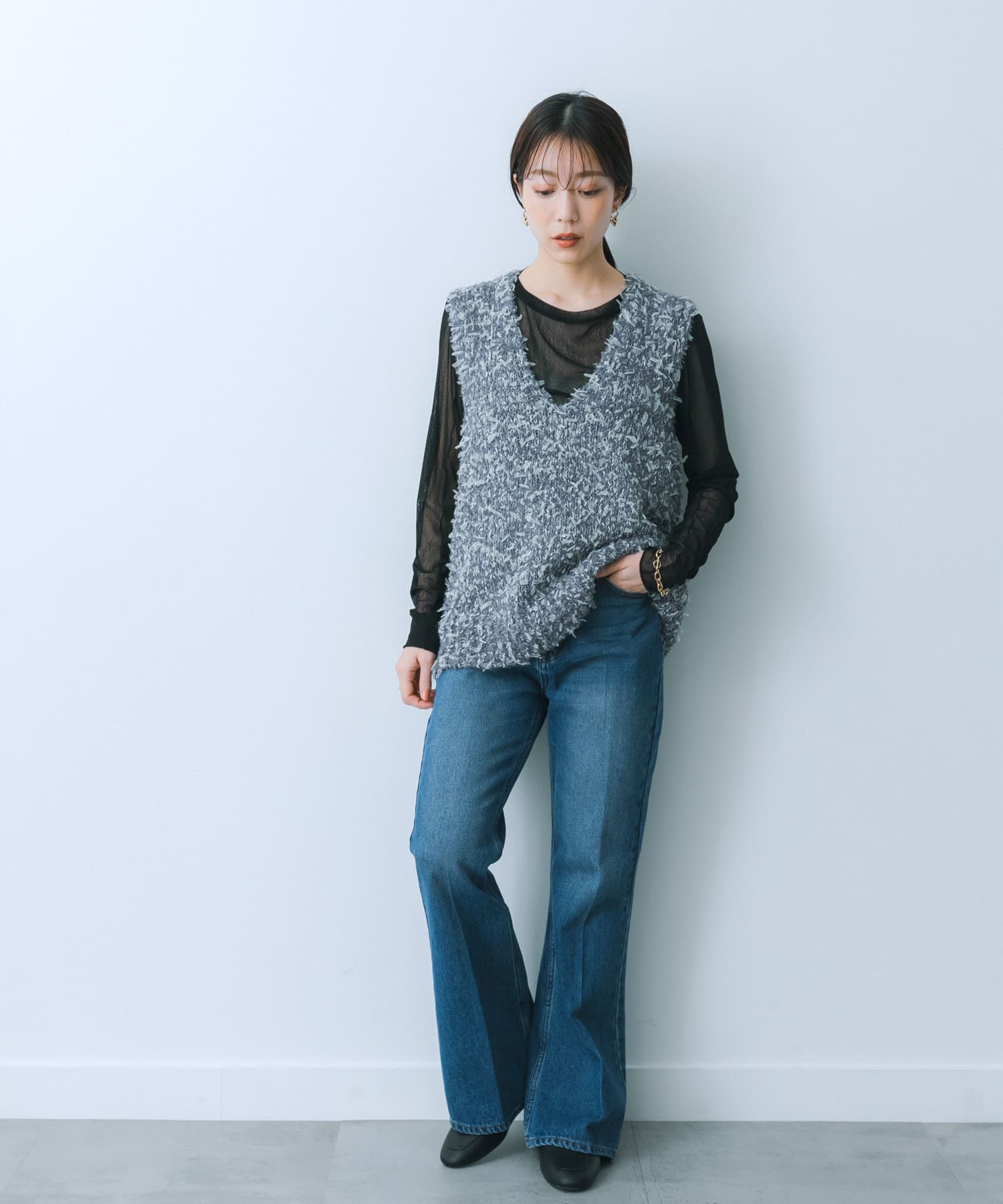 身長：159cm サイズ：one