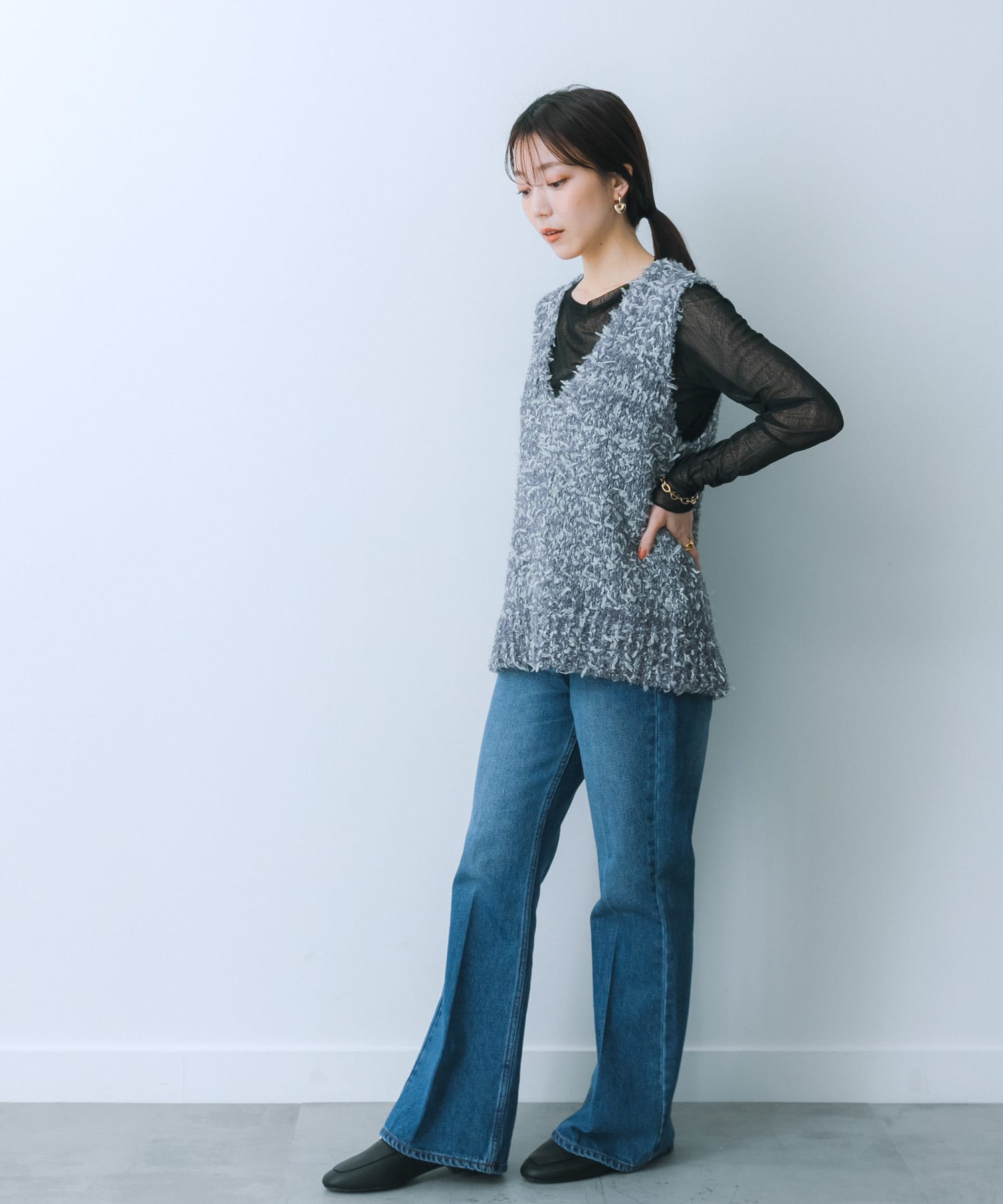 身長：159cm サイズ：one