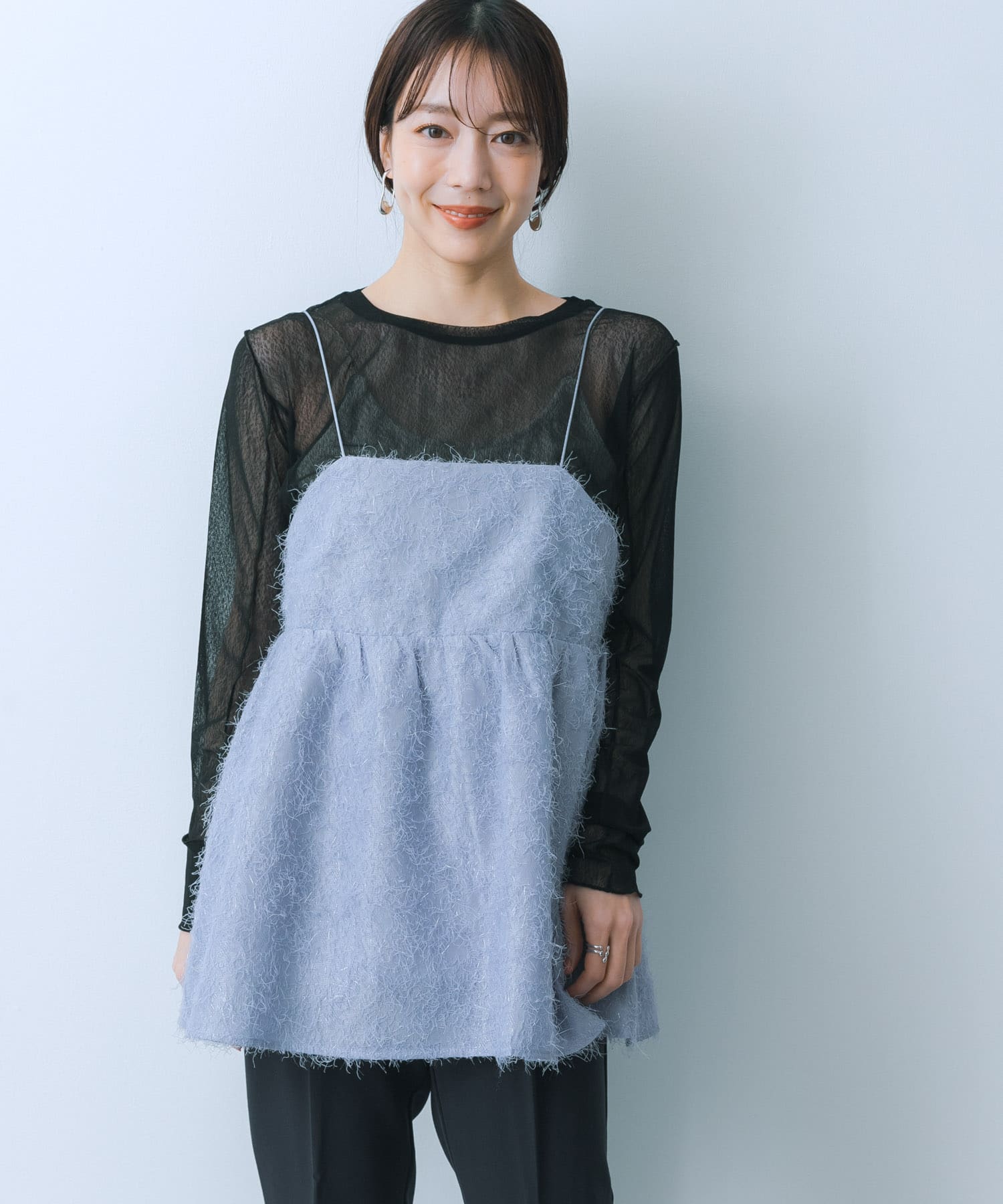 身長：159cm サイズ：one
