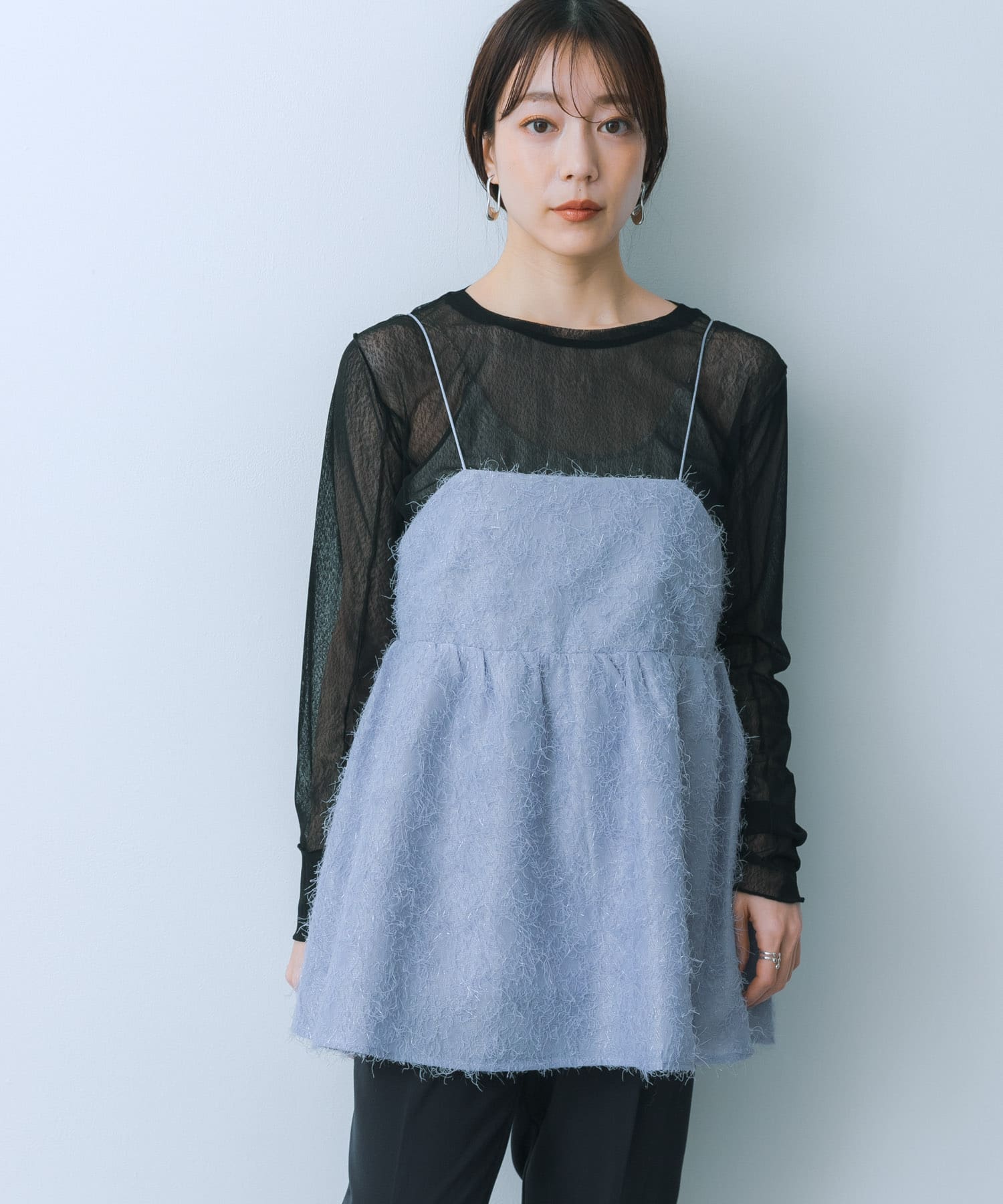 身長：159cm サイズ：one