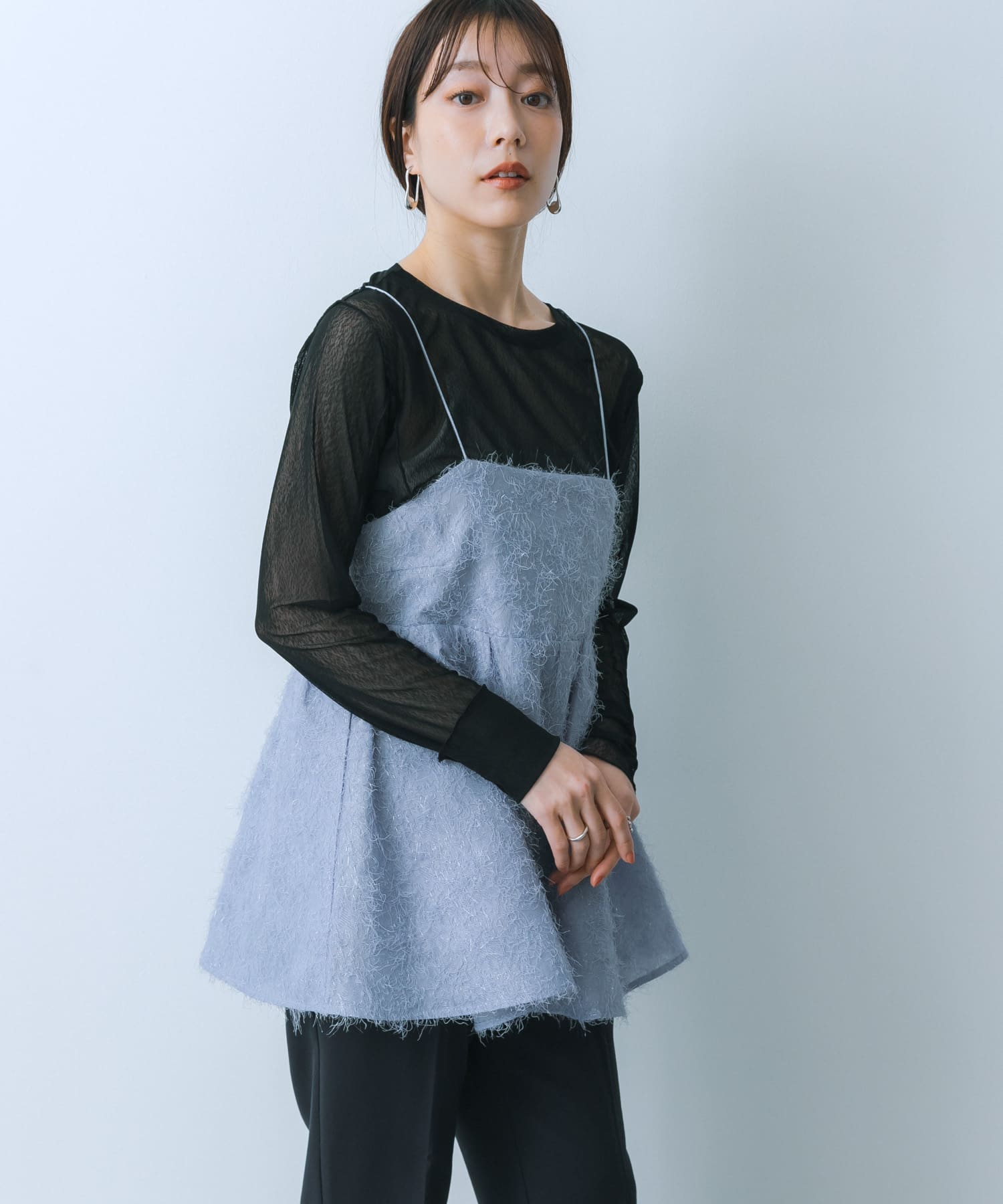 身長：159cm サイズ：one