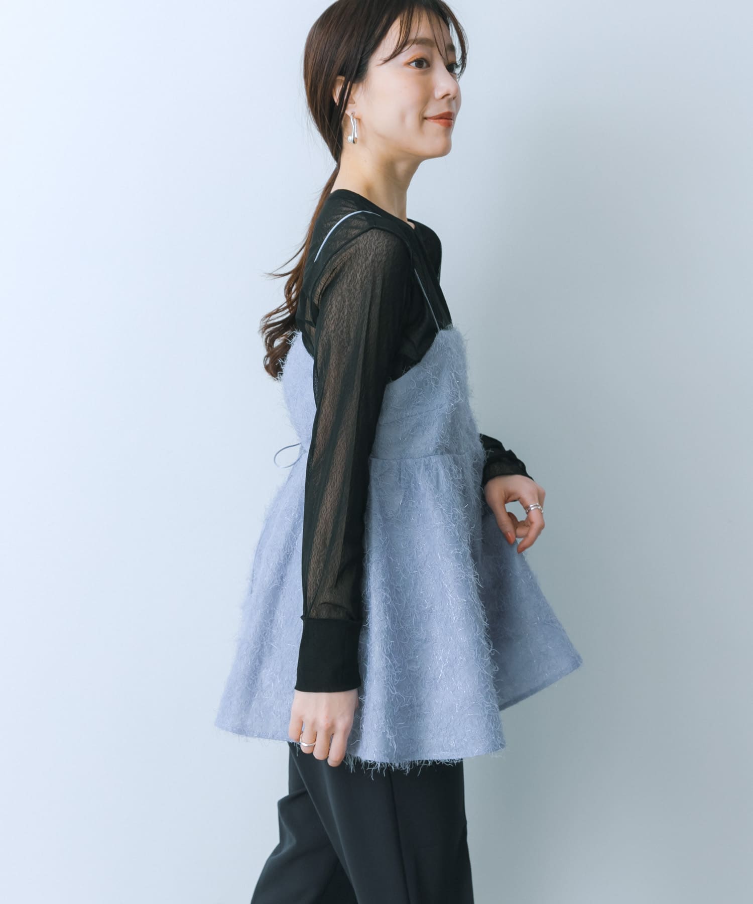 身長：159cm サイズ：one