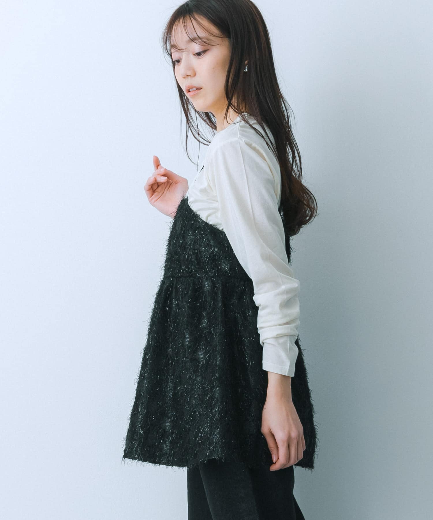 身長：159cm サイズ：one