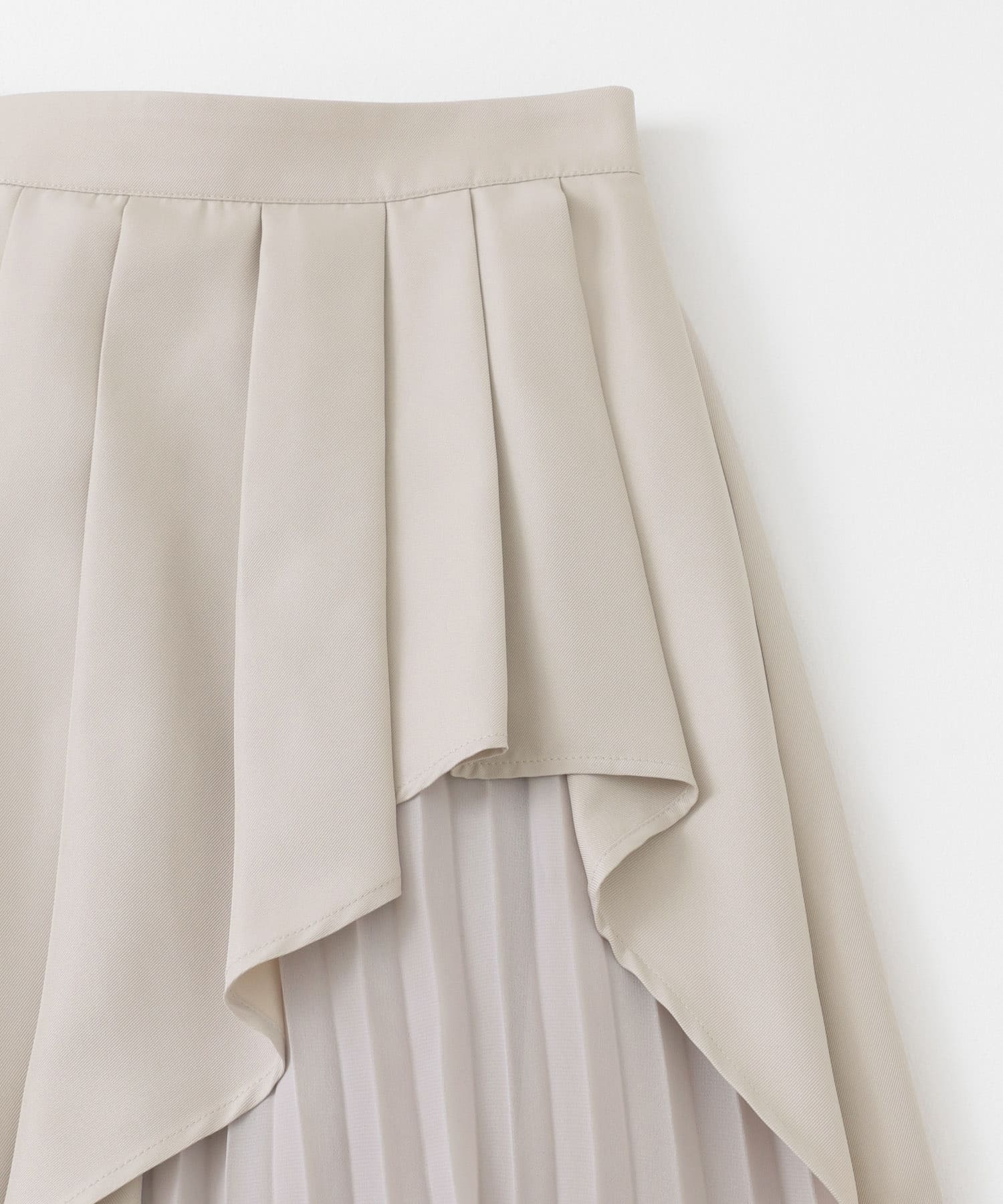 シアープリーツレイヤードスカート GREIGE S