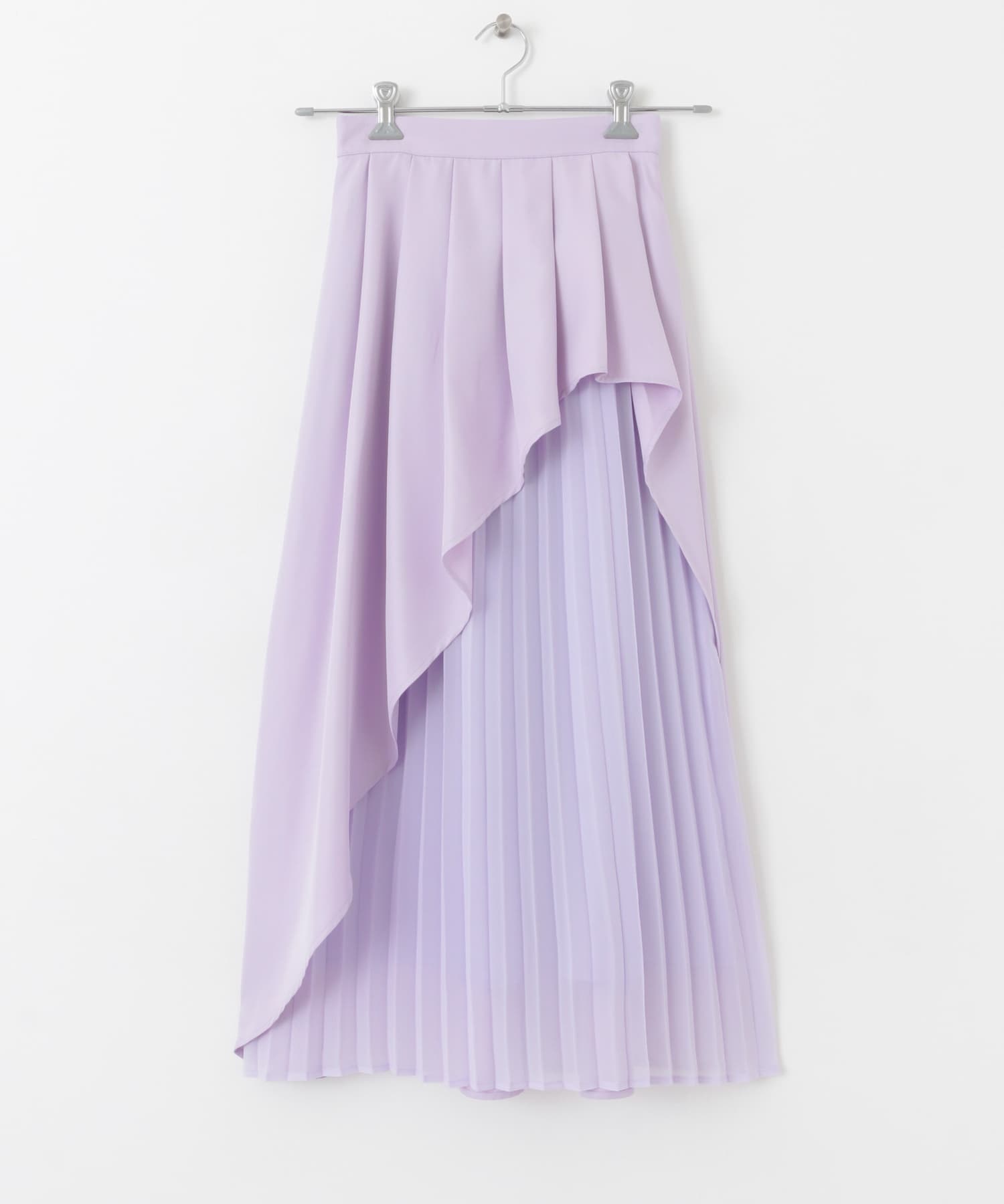 シアープリーツレイヤードスカート LILAC S