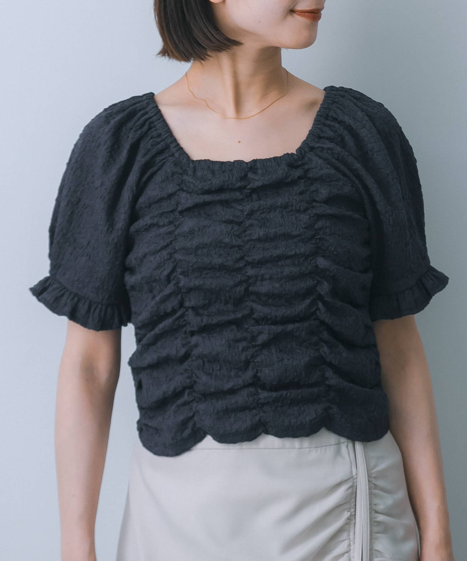 身長：160cm サイズ：one