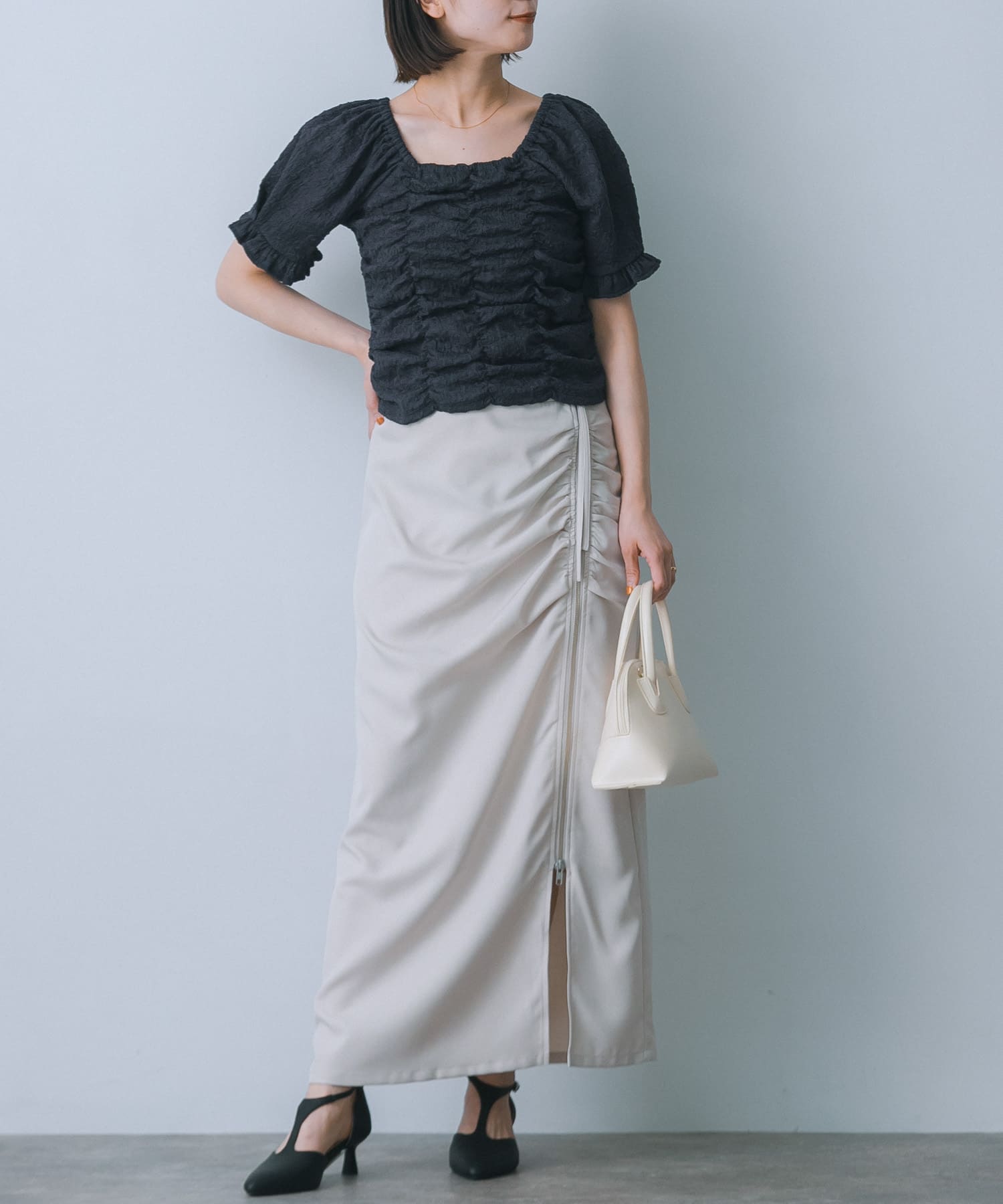 身長：160cm サイズ：one