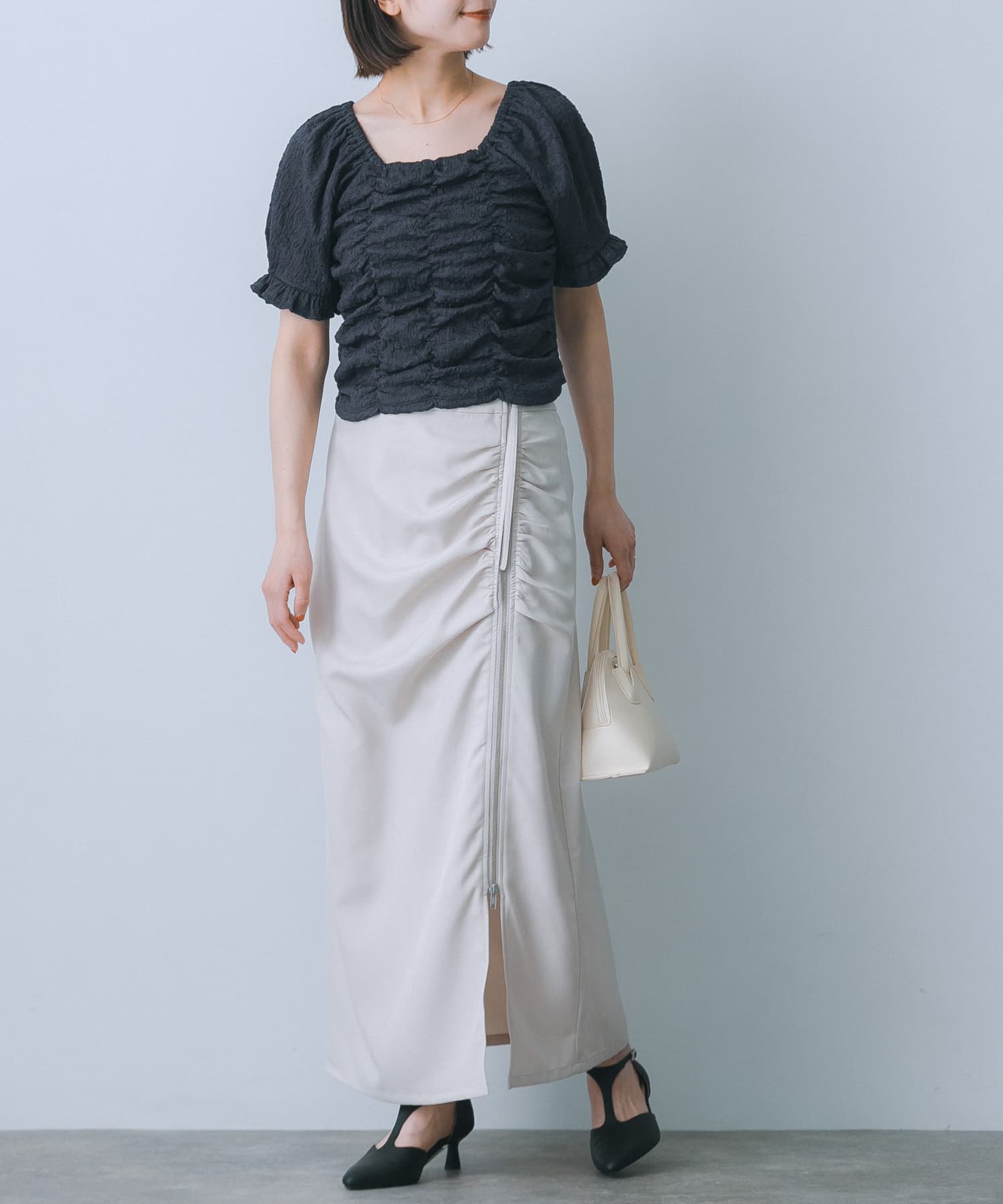 身長：160cm サイズ：one