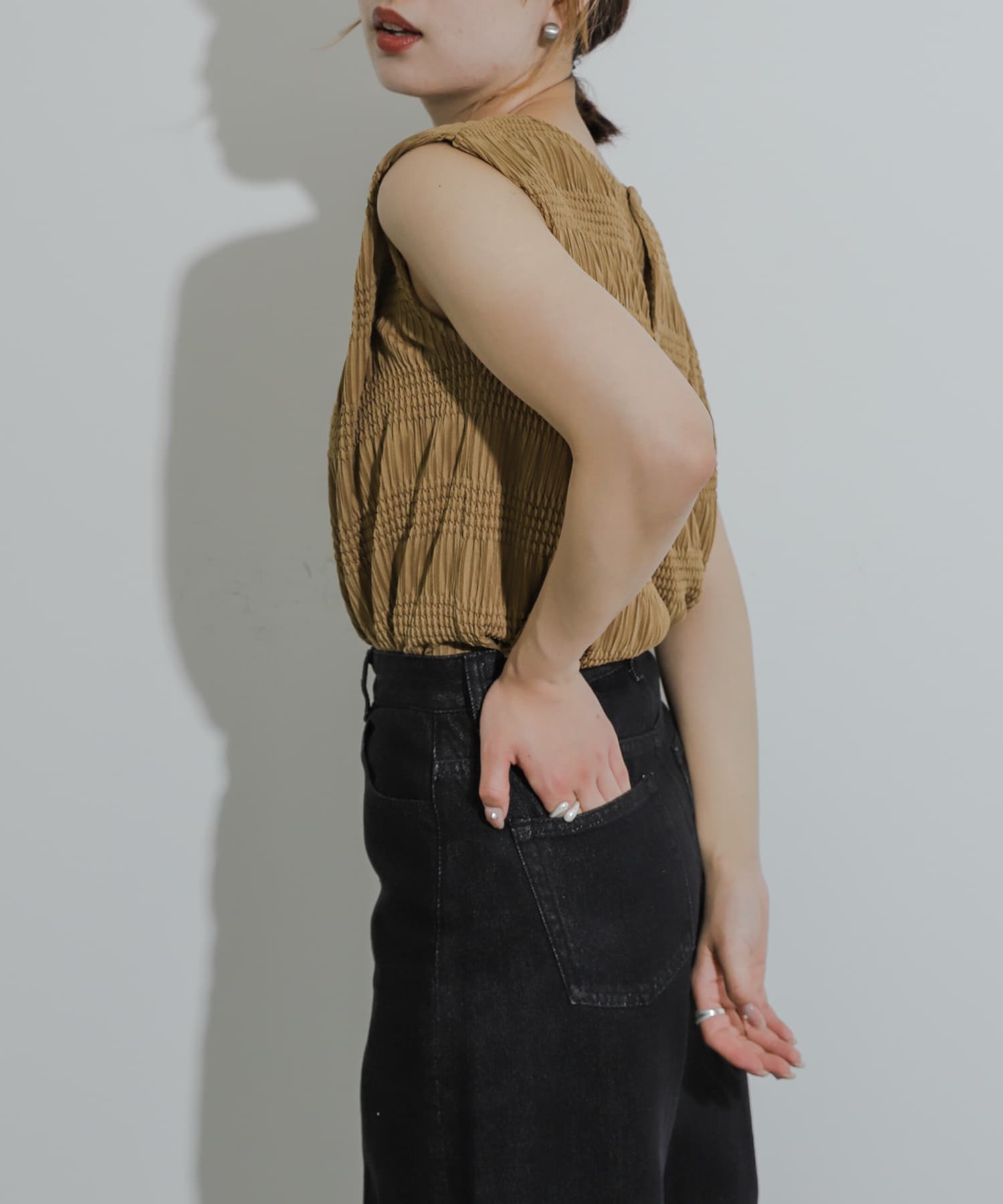 身長：158cm サイズ：one