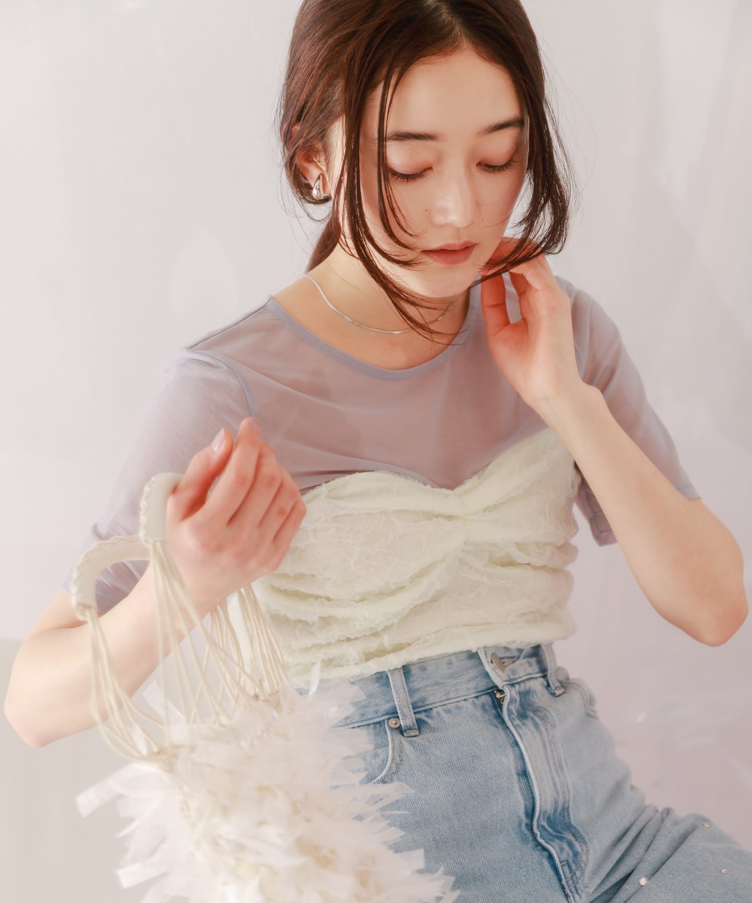 身長：162cm サイズ：one