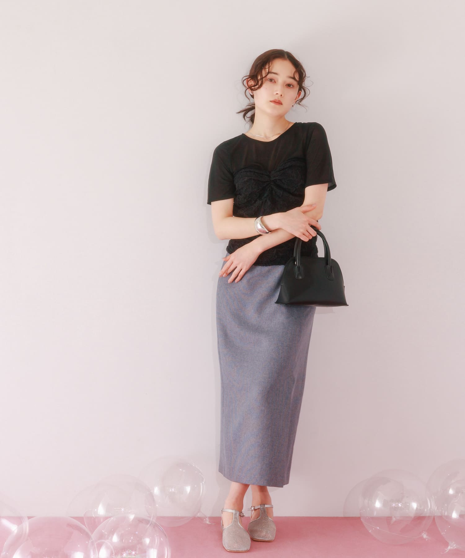 身長：162cm サイズ：one
