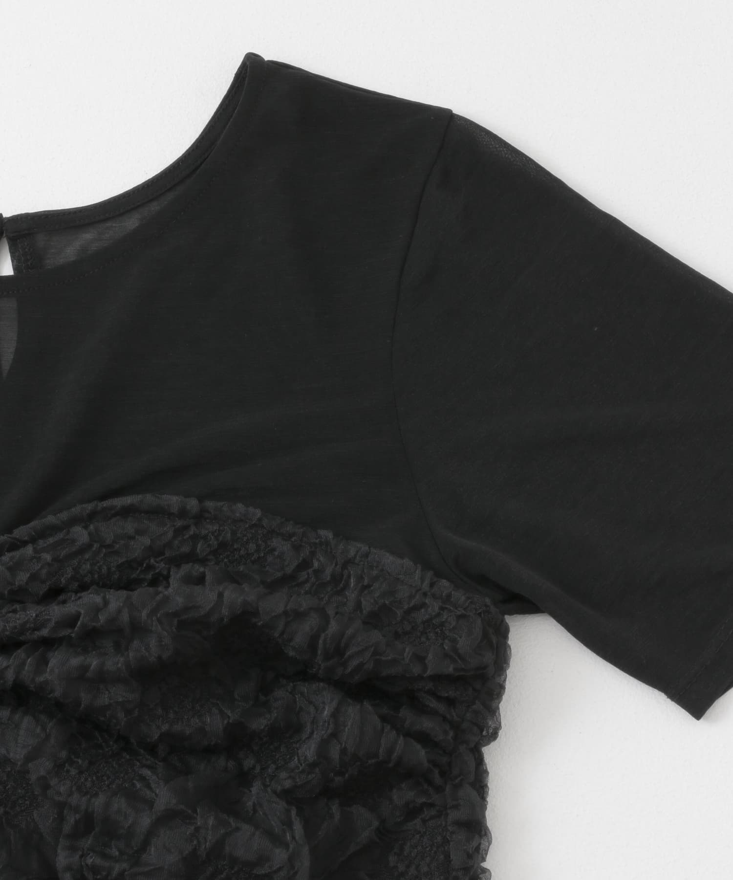 ビスチェドッキングトップ BLK×BLK one