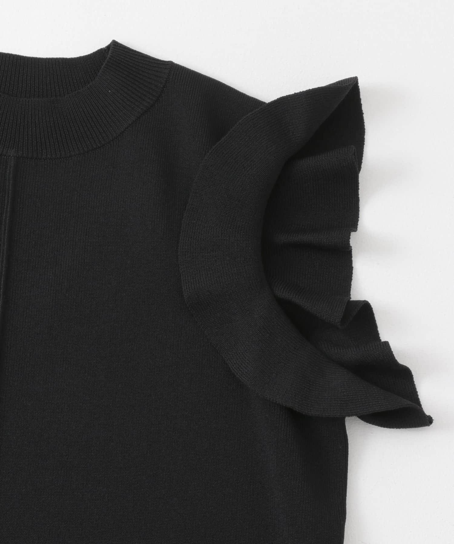 フリルコンパクトセーター BLACK one