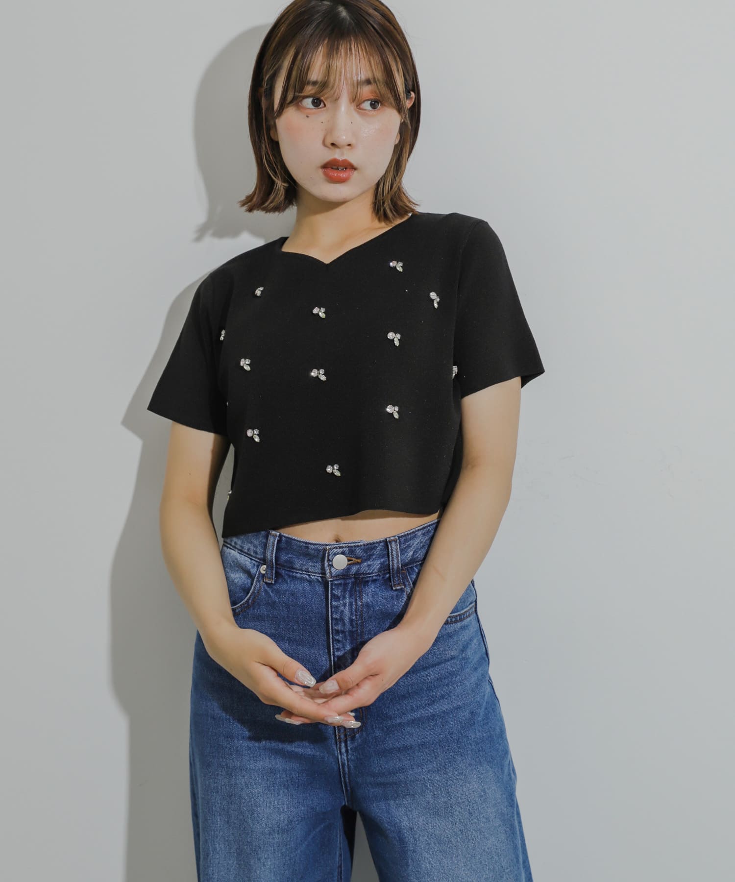 身長：158cm サイズ：one