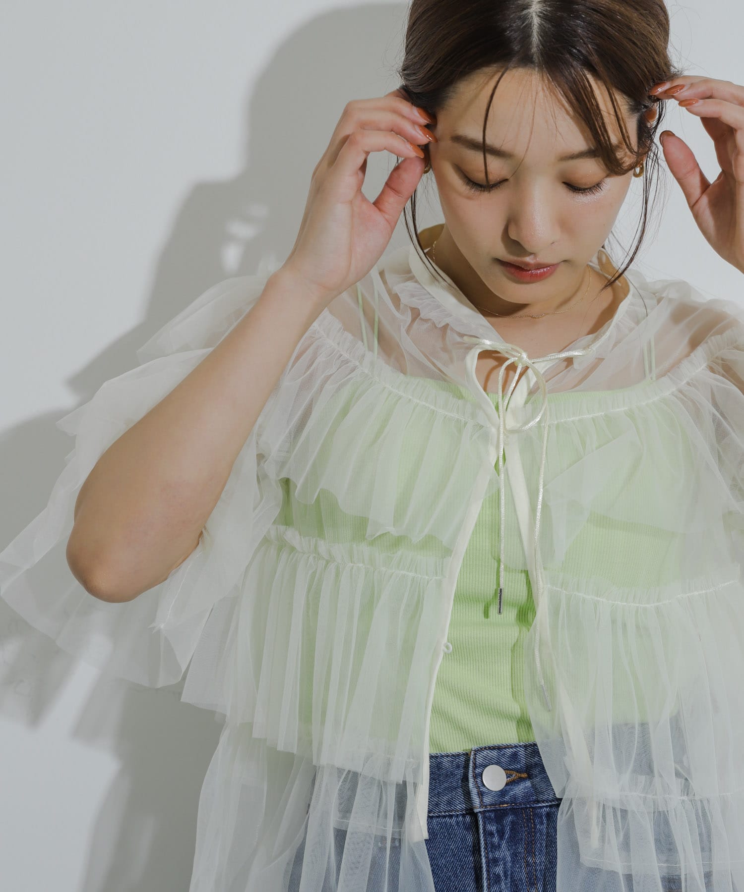 身長：155cm サイズ：one