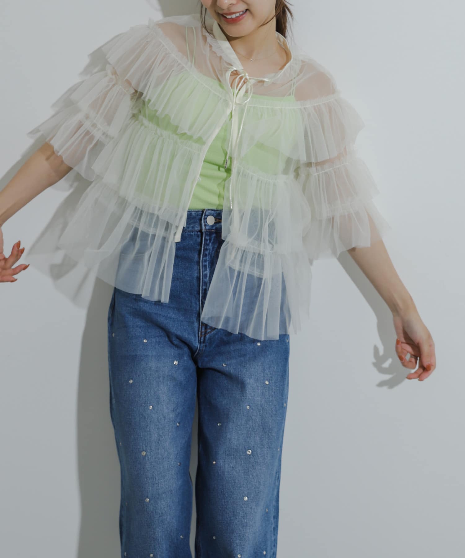 身長：155cm サイズ：one