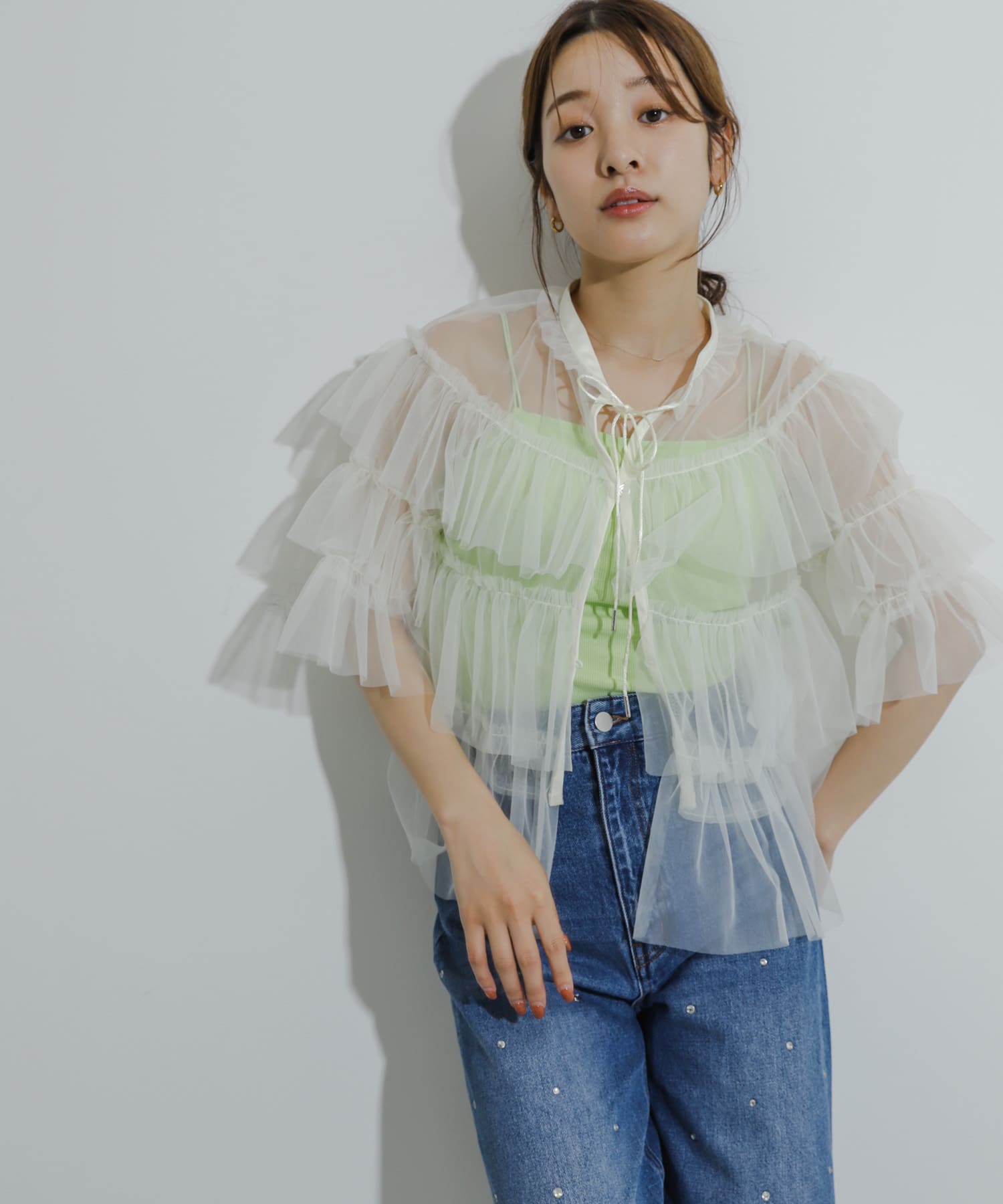 身長：155cm サイズ：one