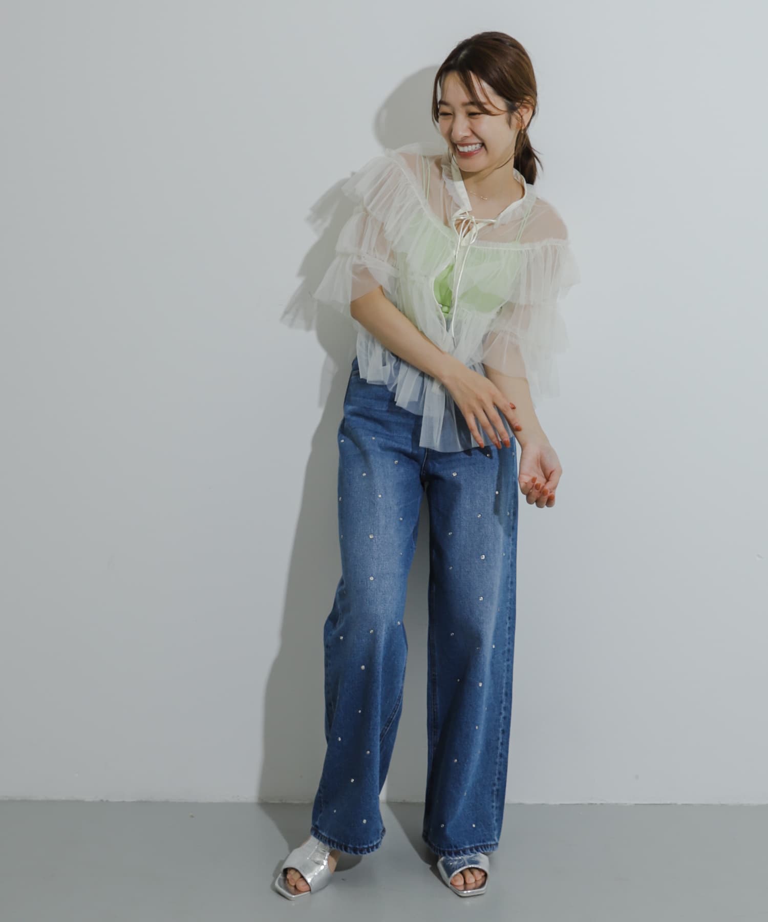 身長：155cm サイズ：one