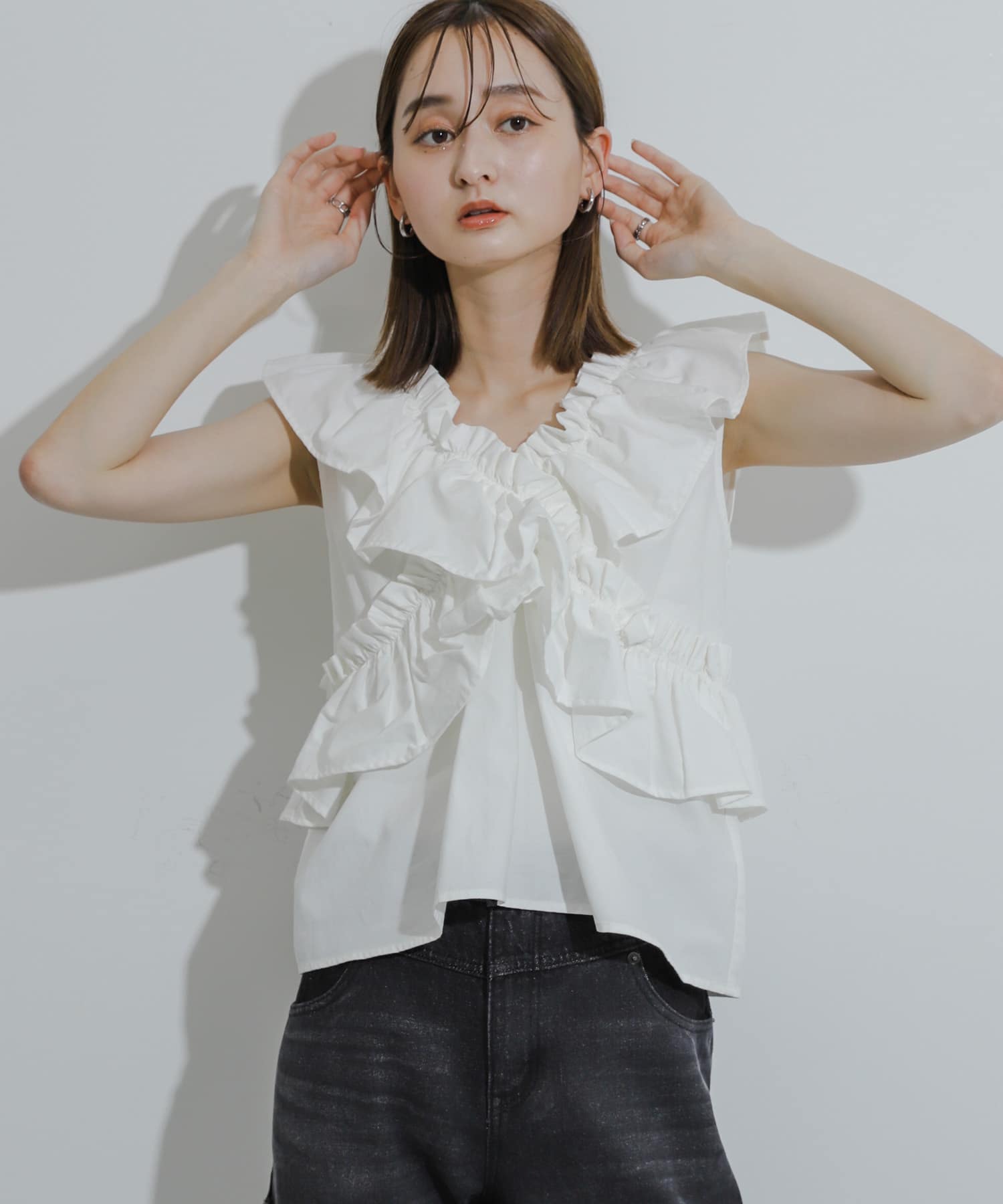 身長：169cm サイズ：one